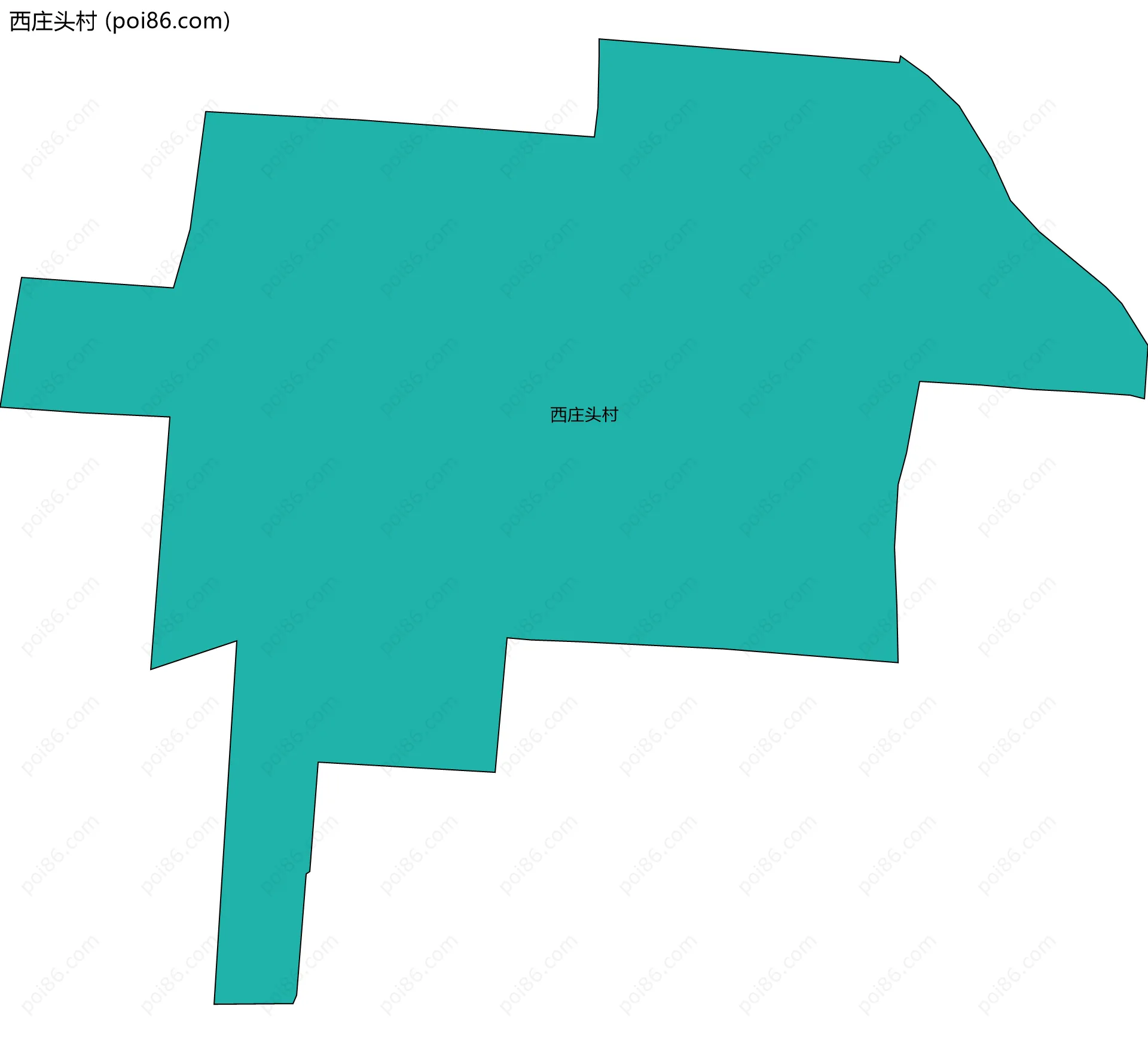 西庄头村边界地图