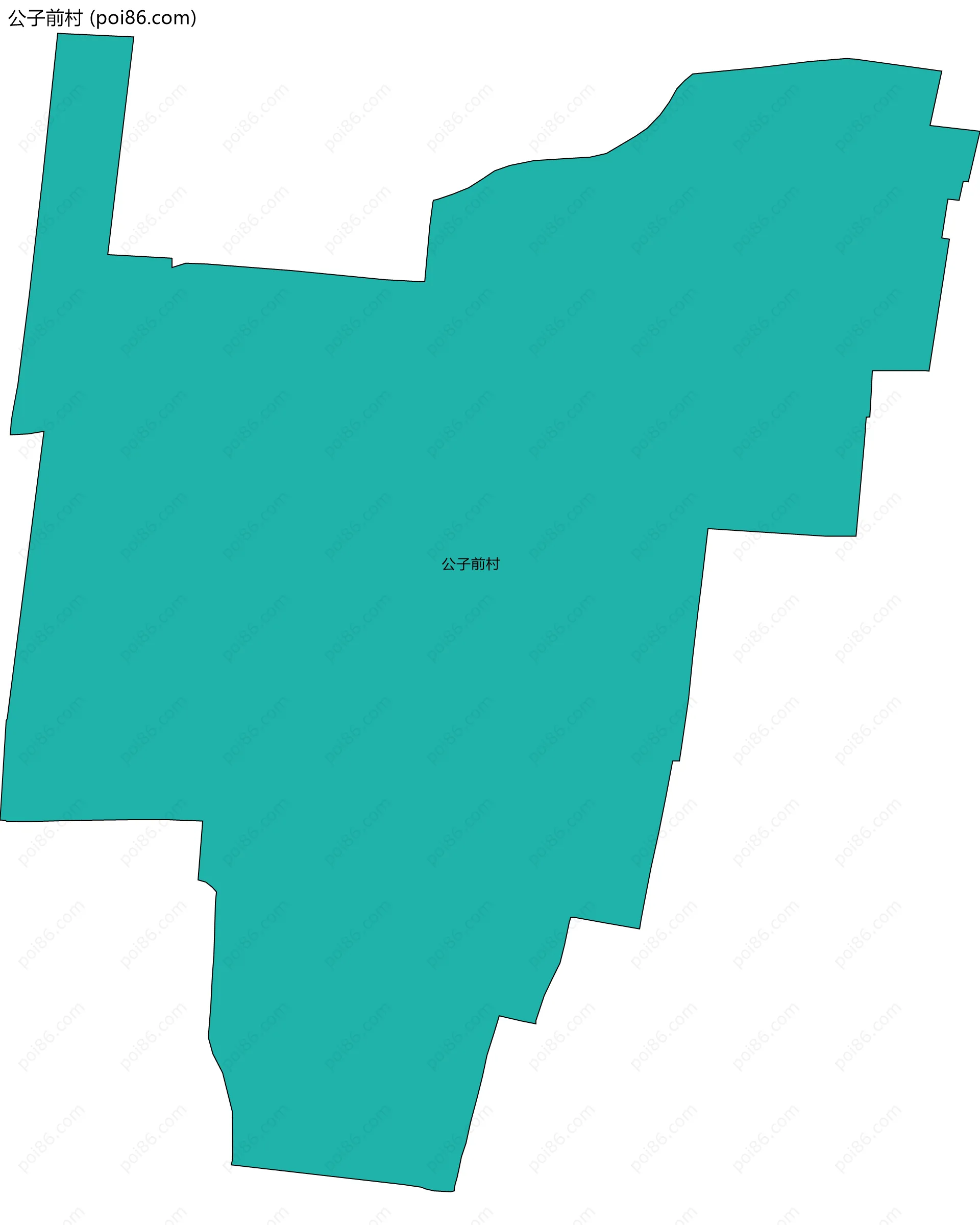 公子前村边界地图