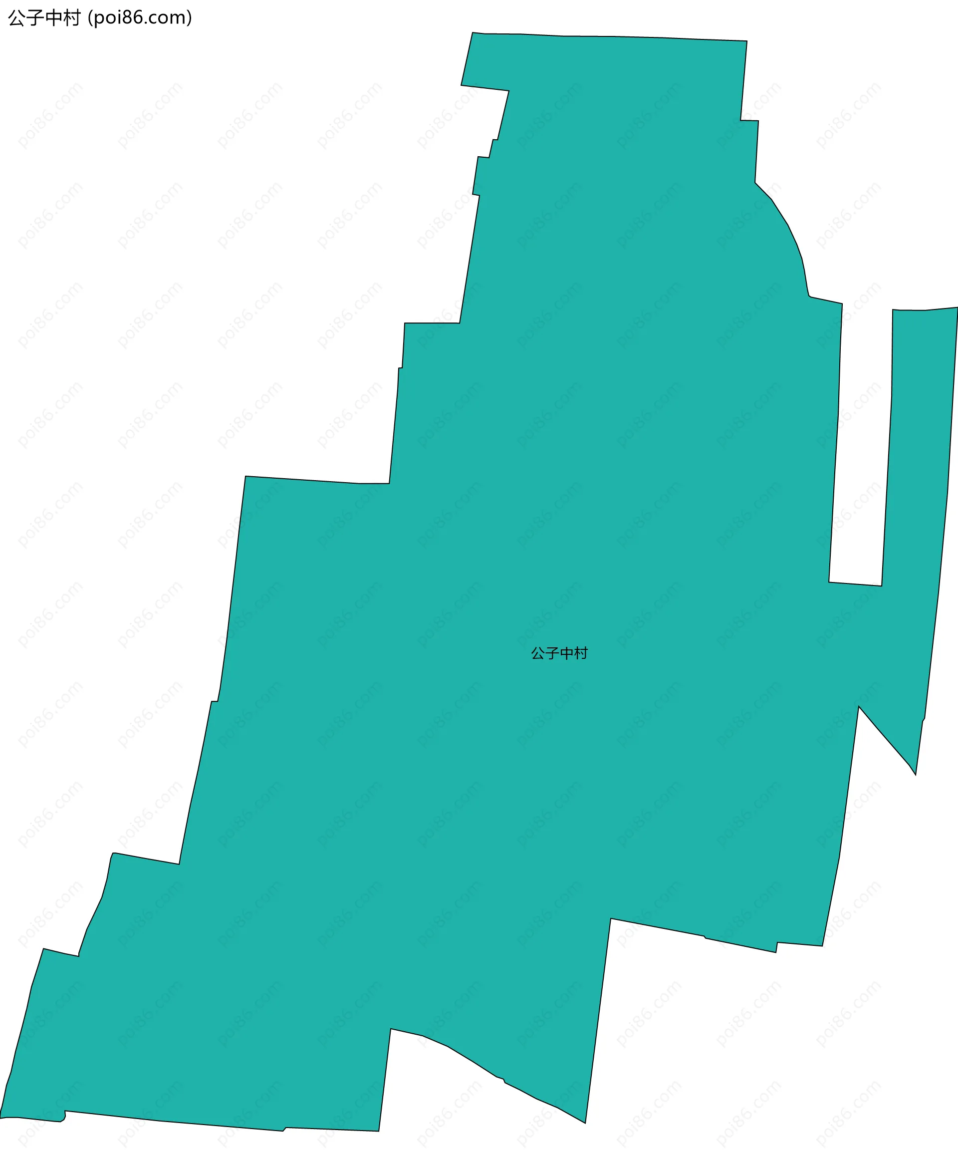 公子中村边界地图