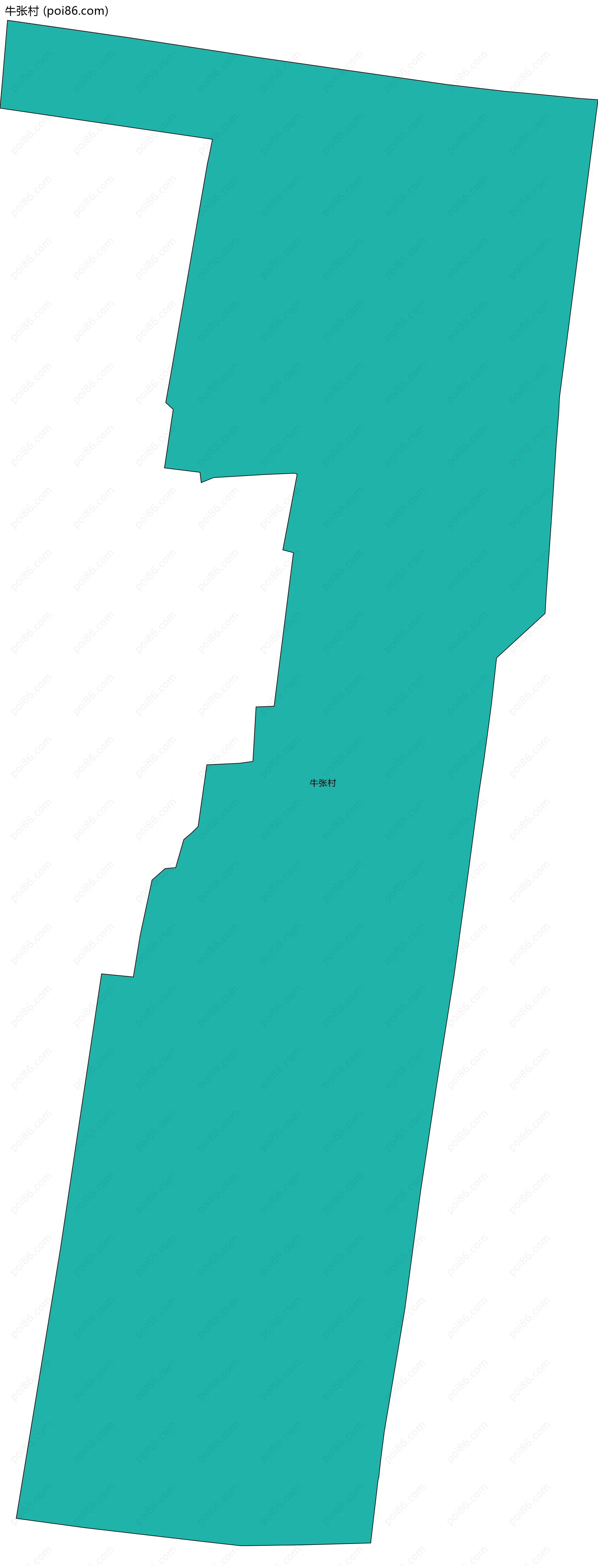 牛张村边界地图