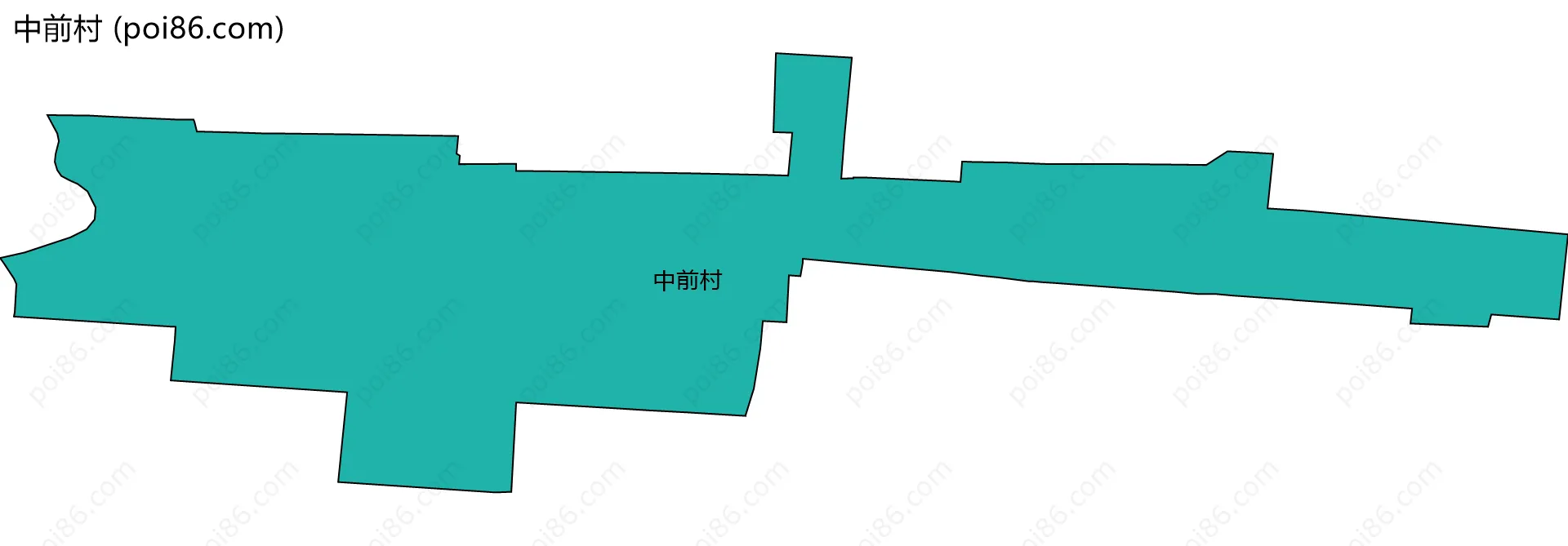 中前村边界地图