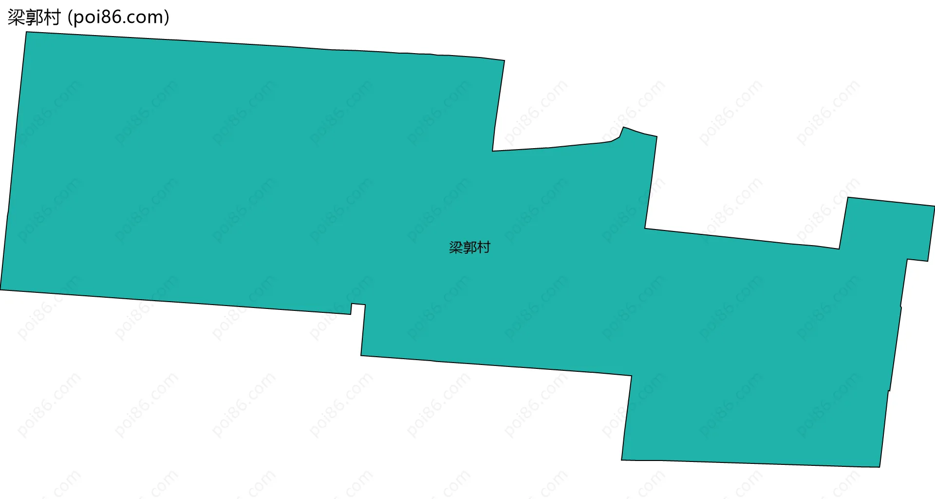 梁郭村边界地图
