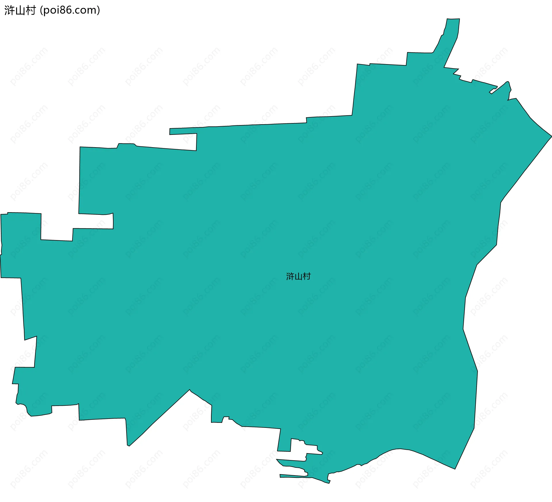 浒山村边界地图