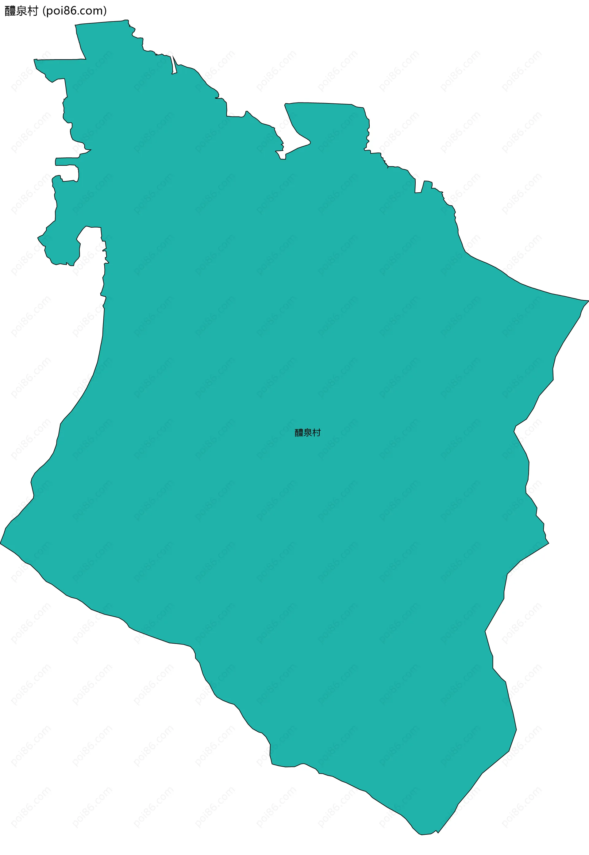 醴泉村边界地图