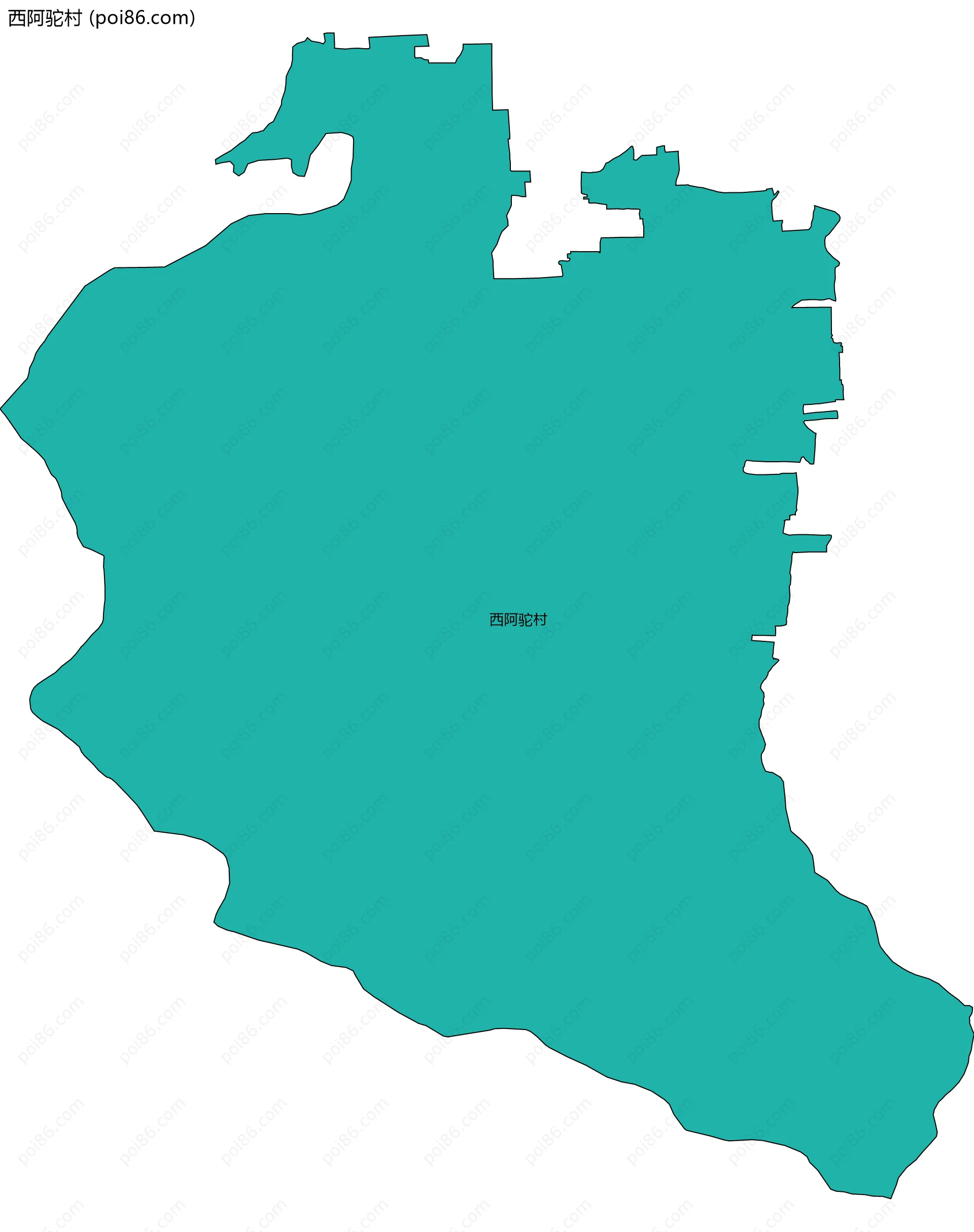 西阿驼村边界地图