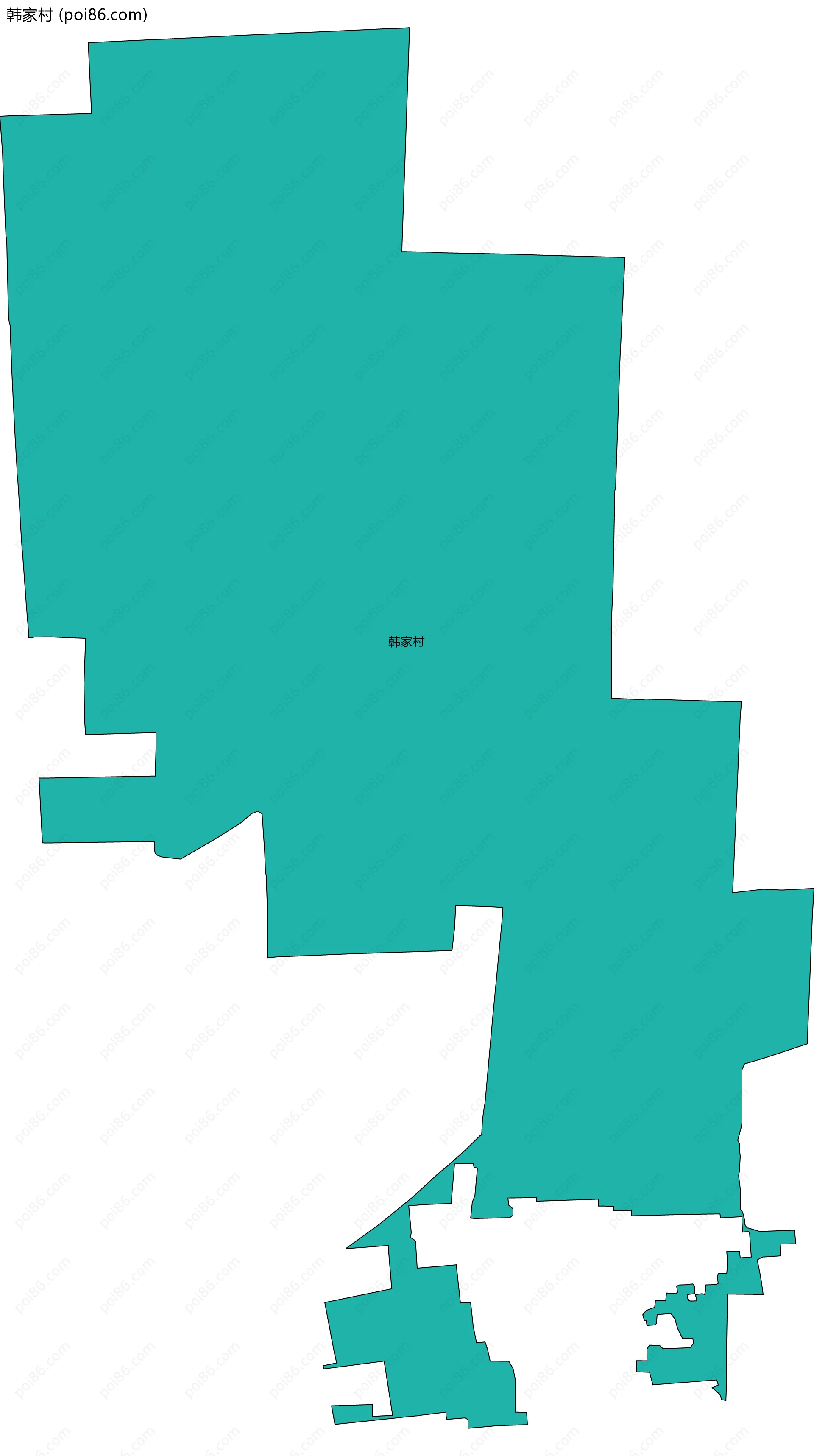 韩家村边界地图