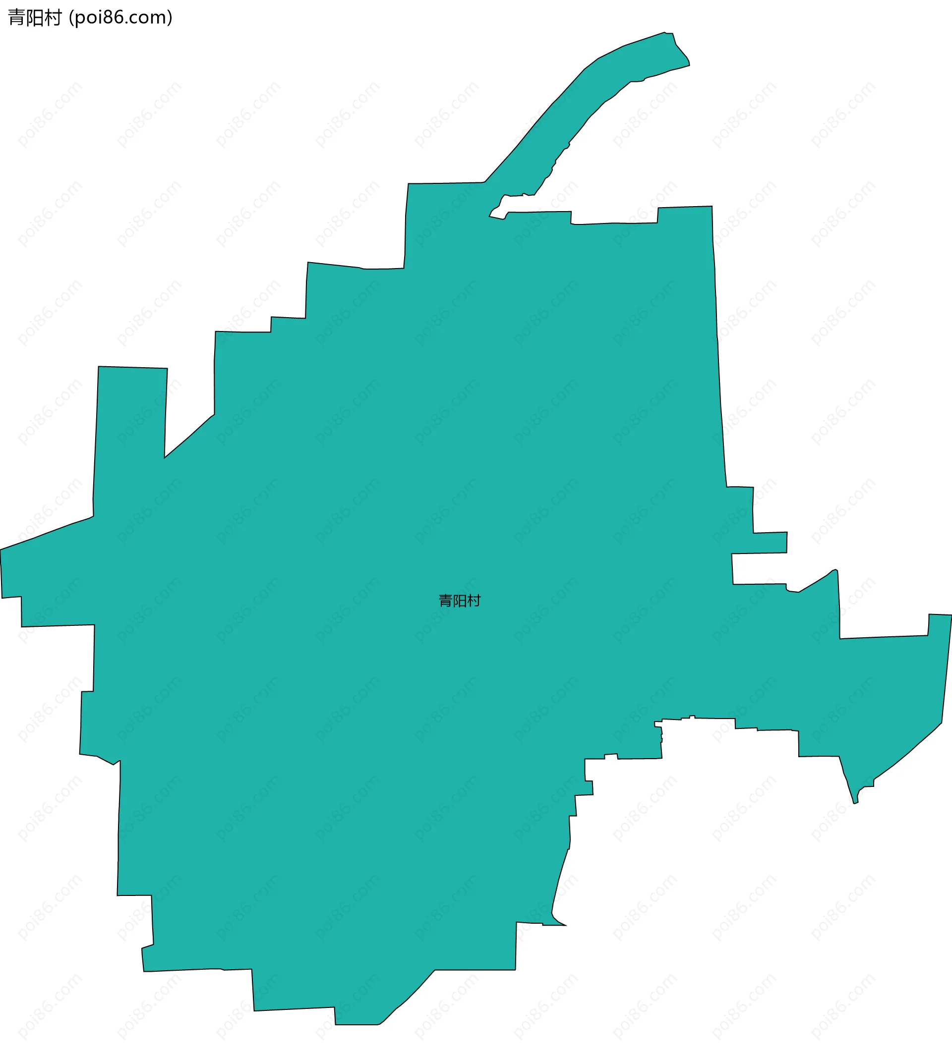 青阳村边界地图