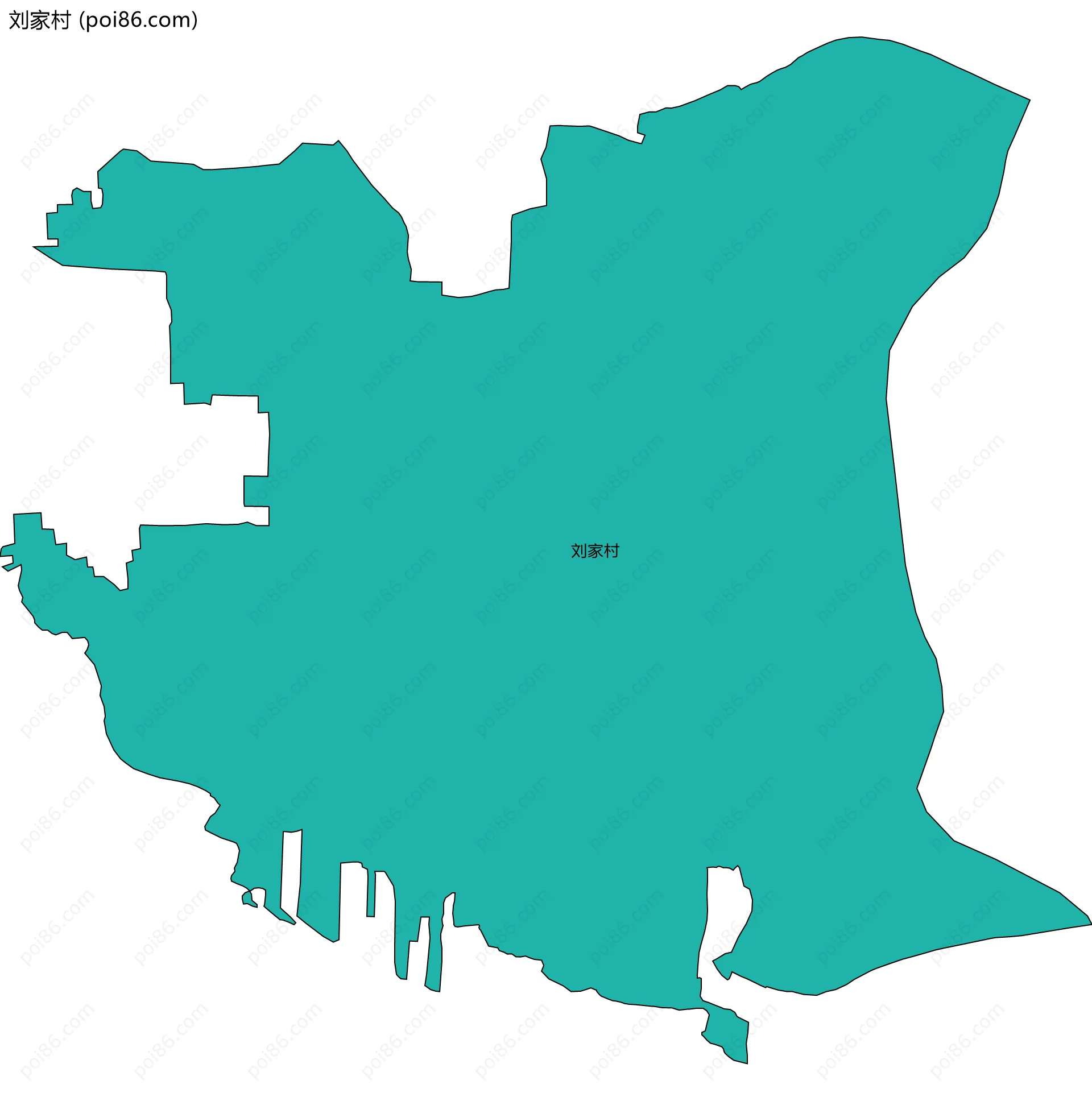 刘家村边界地图