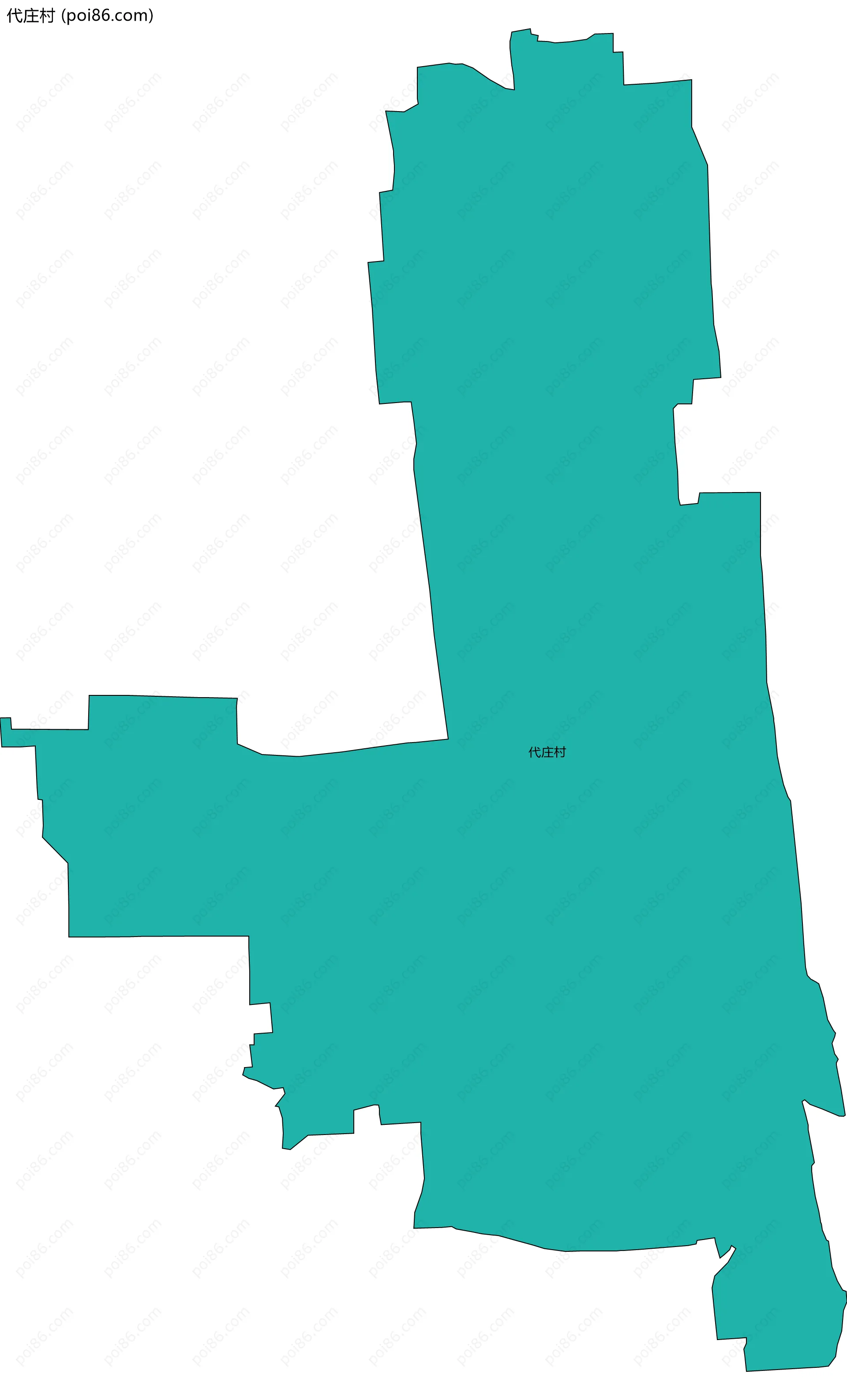 代庄村边界地图