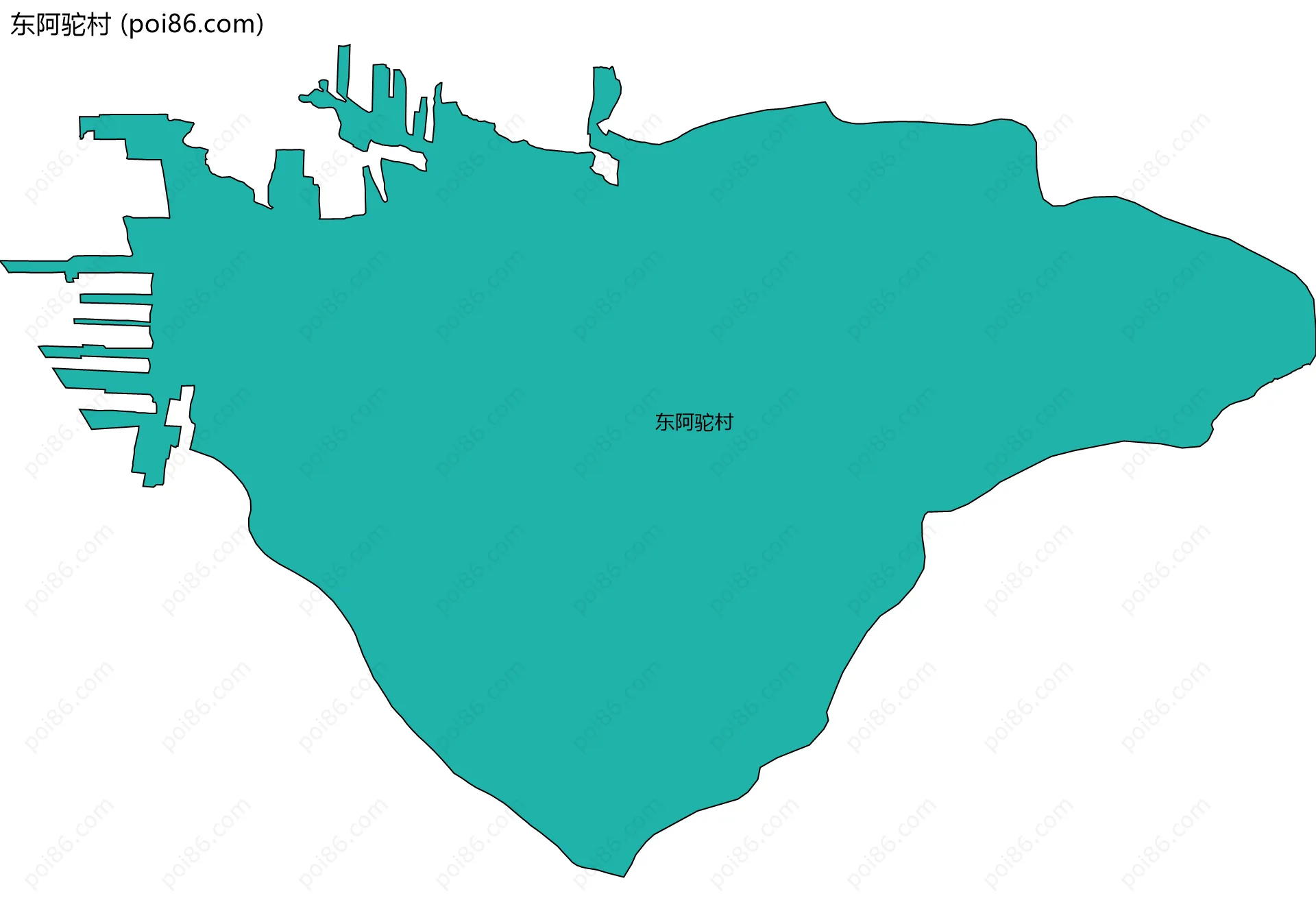 东阿驼村边界地图