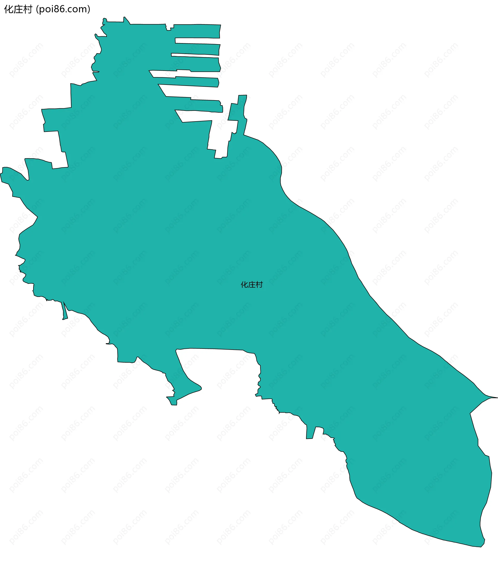 化庄村边界地图