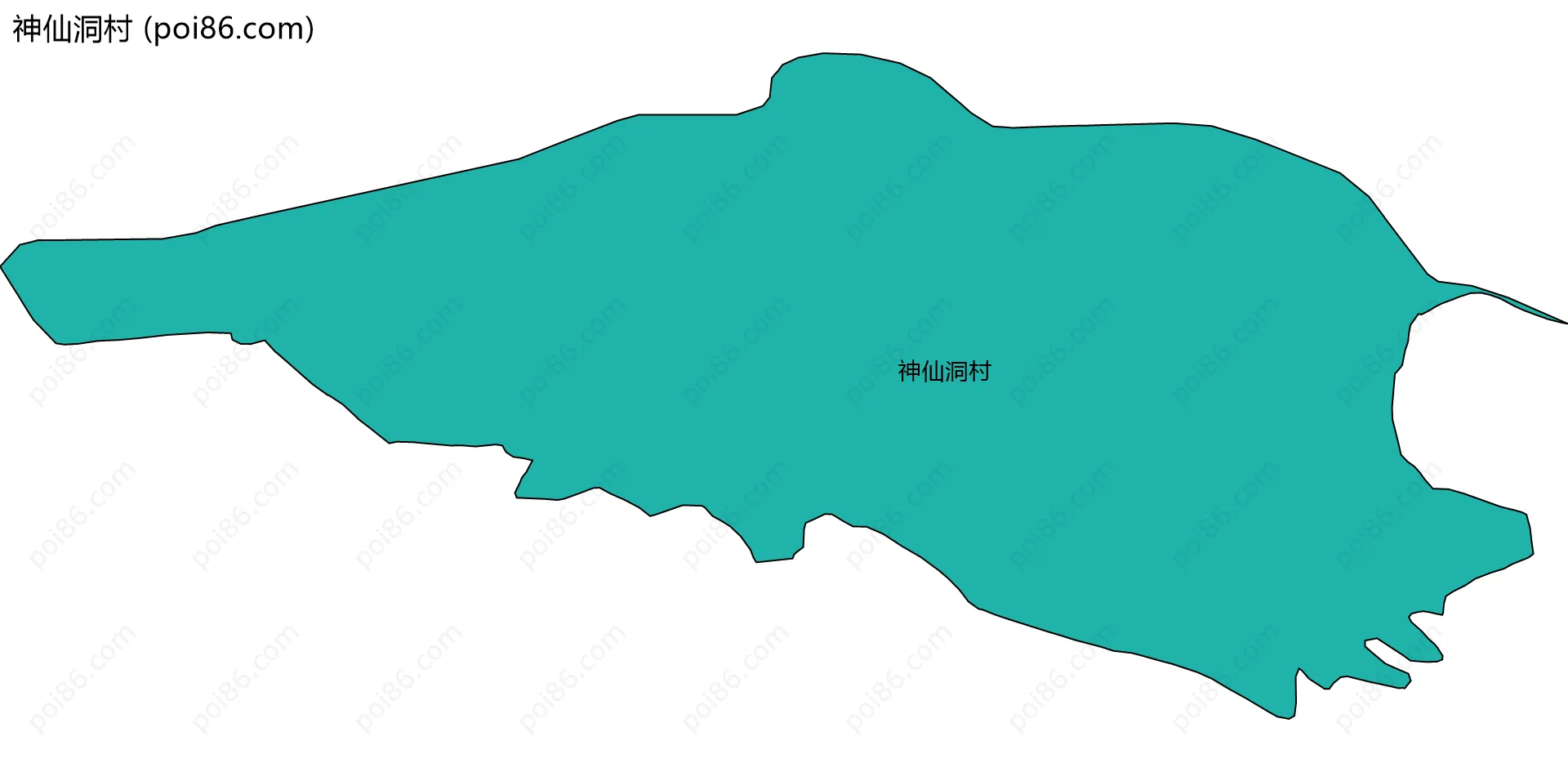 神仙洞村边界地图