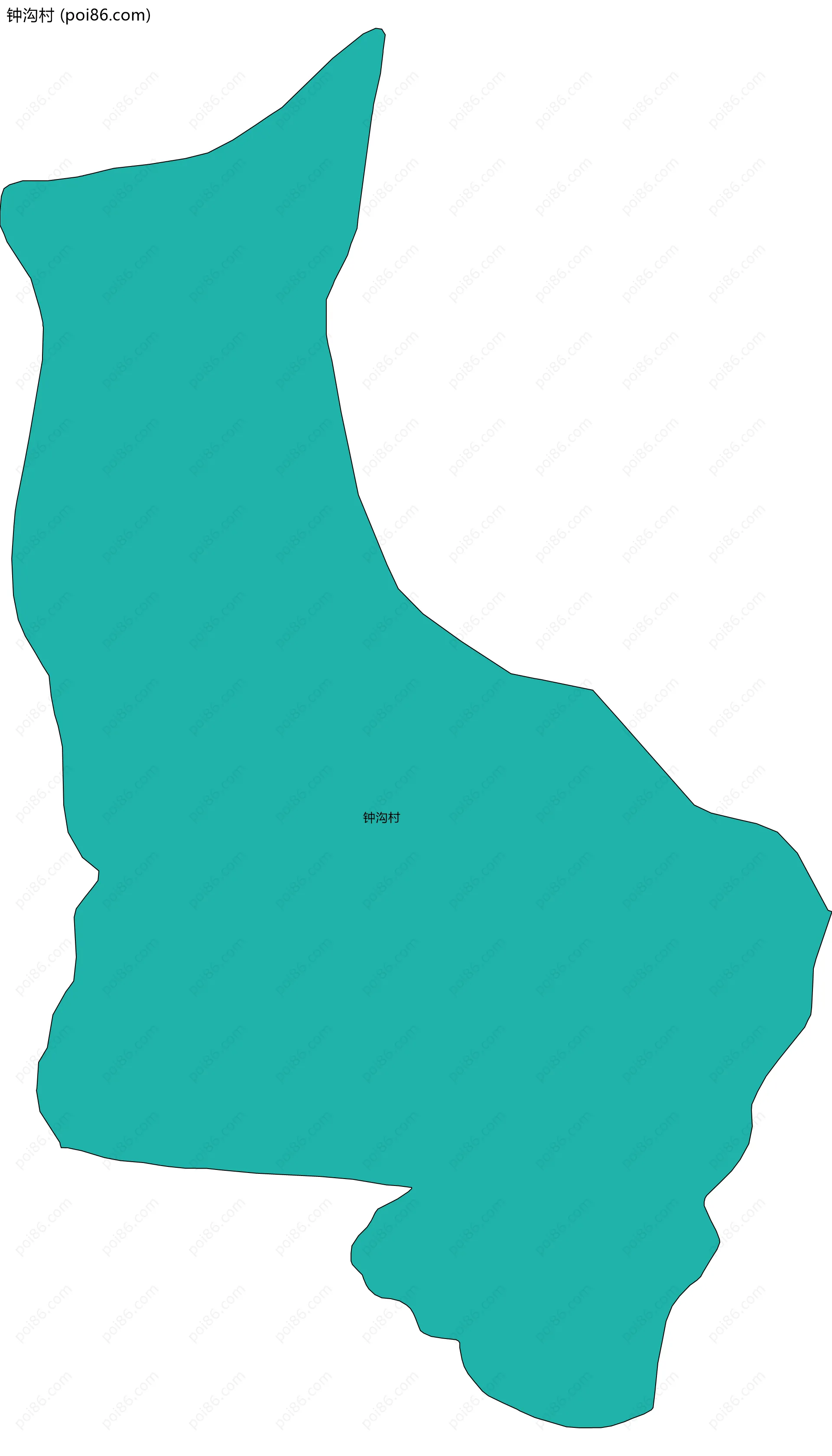 钟沟村边界地图