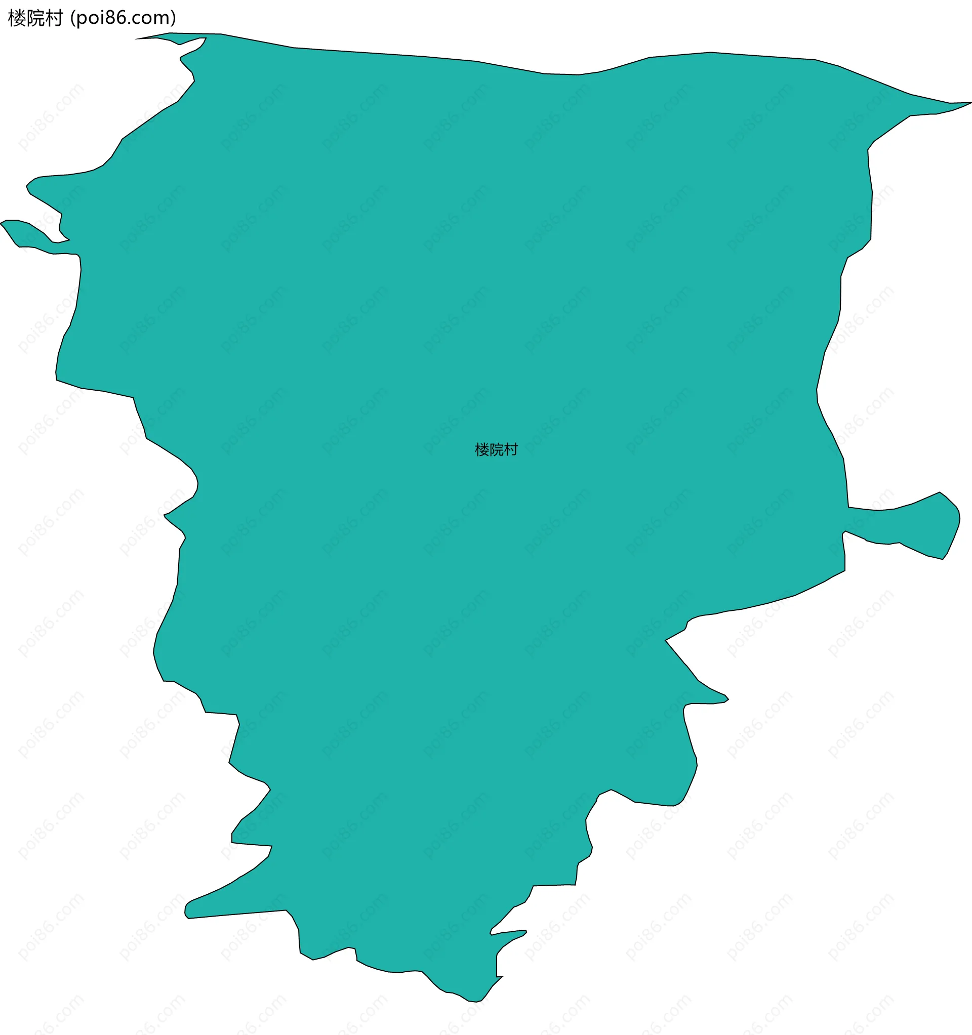 楼院村边界地图