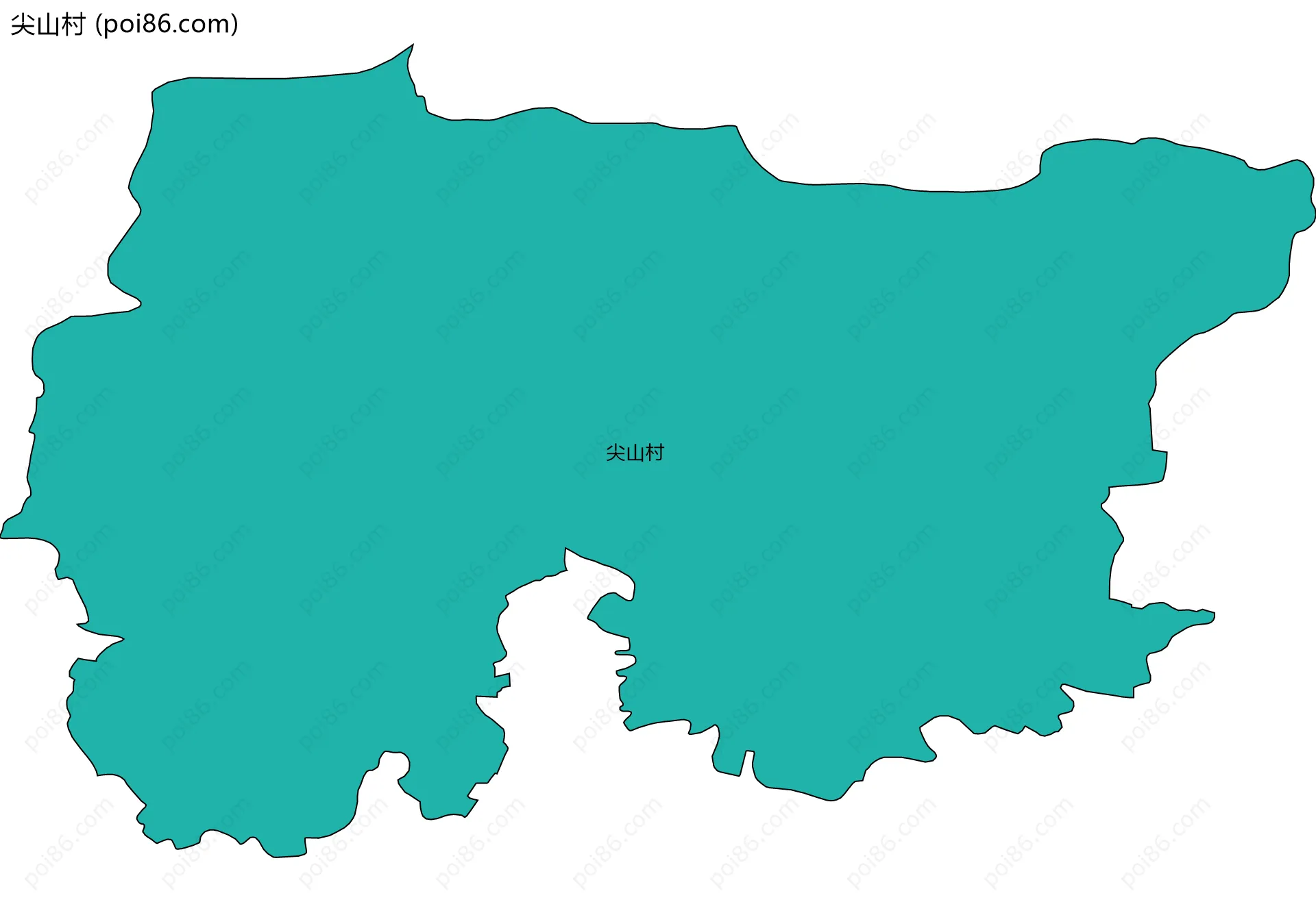 尖山村边界地图