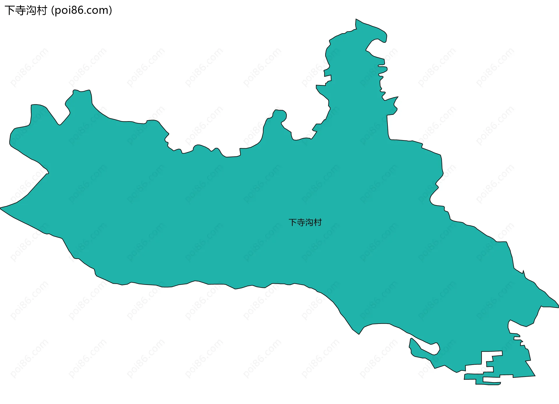 下寺沟村边界地图