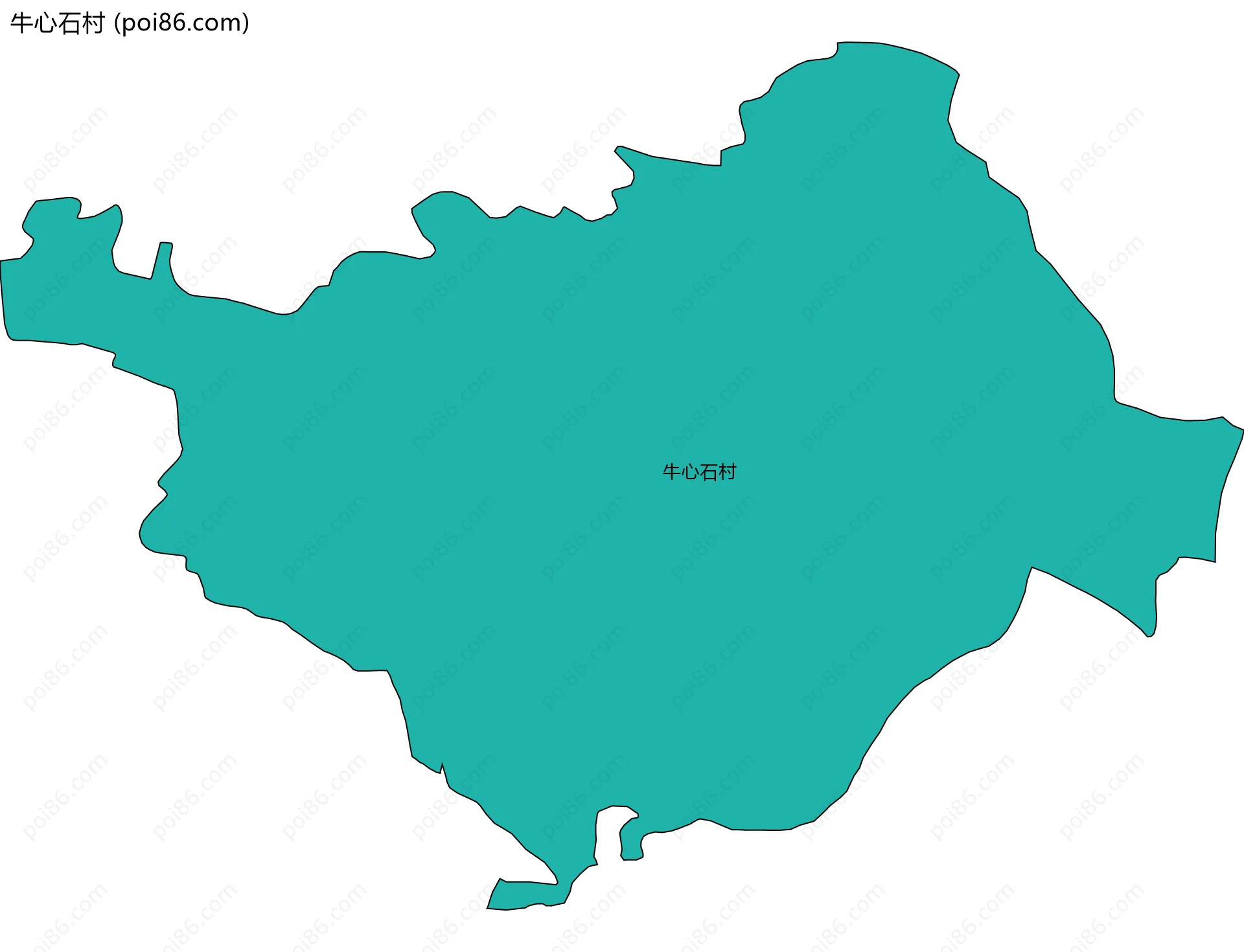 牛心石村边界地图