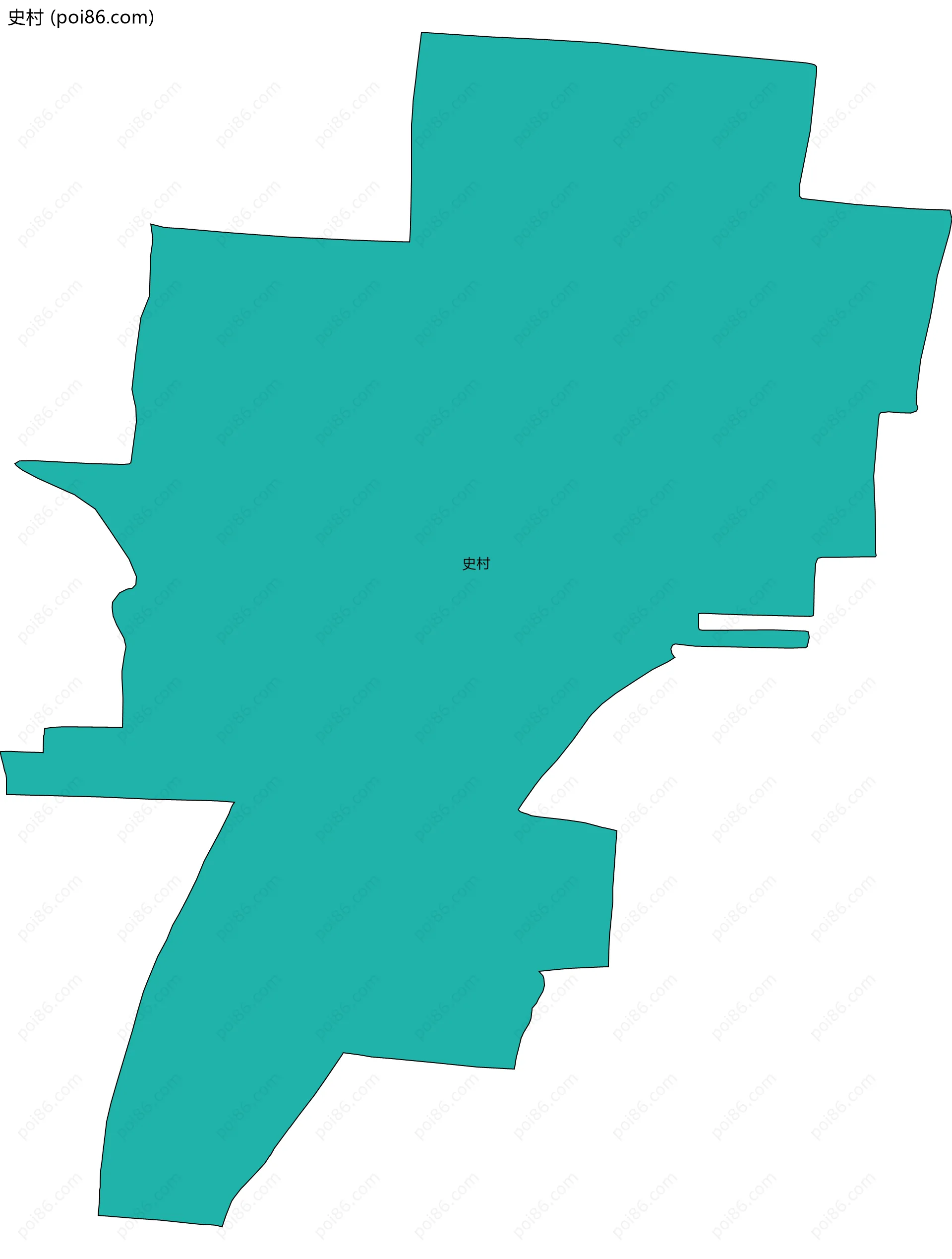史村边界地图