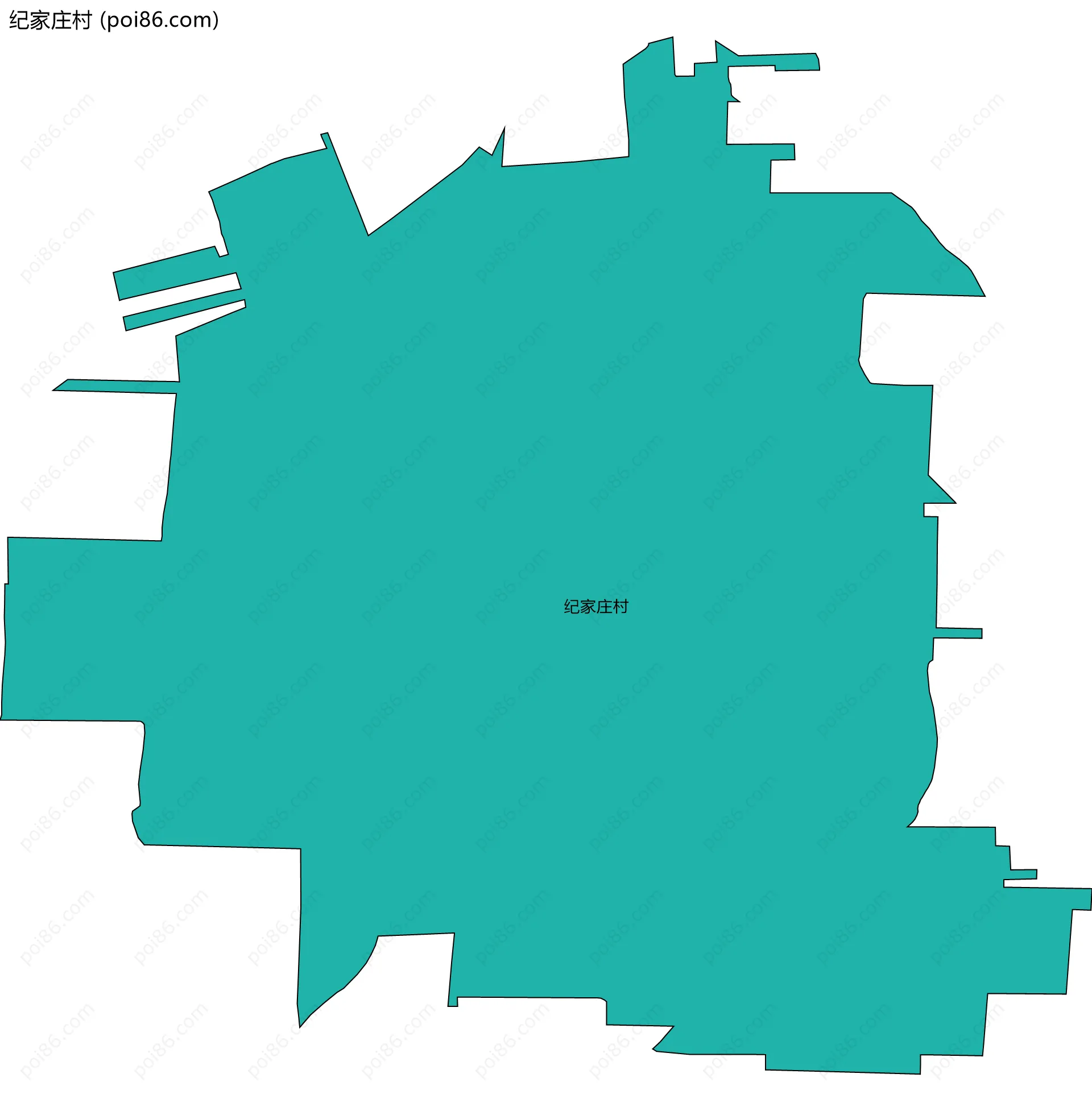 纪家庄村边界地图