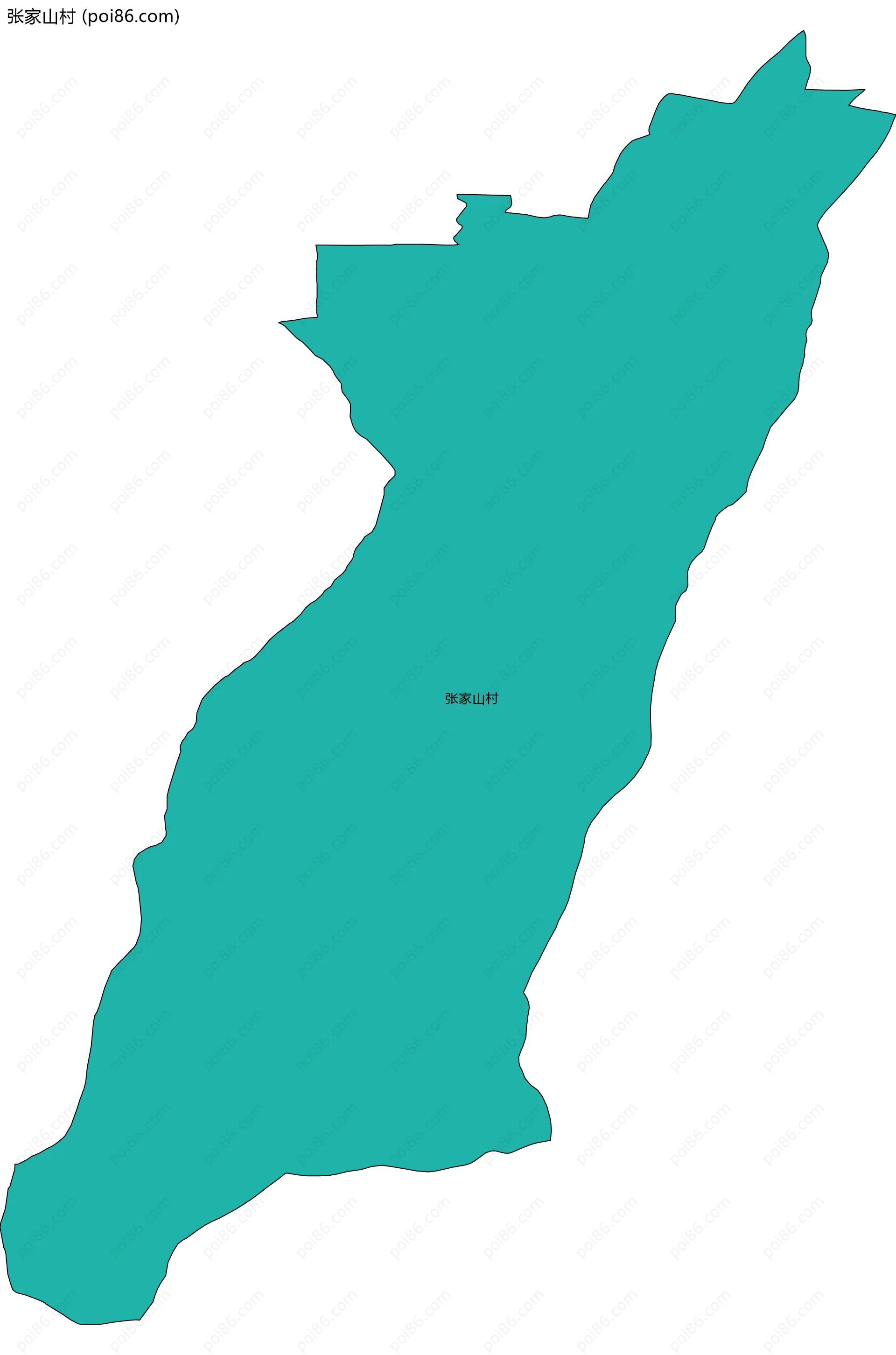 张家山村边界地图