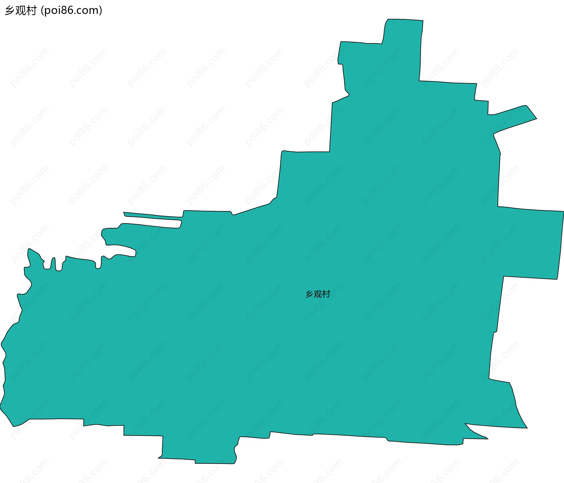 乡观村边界地图