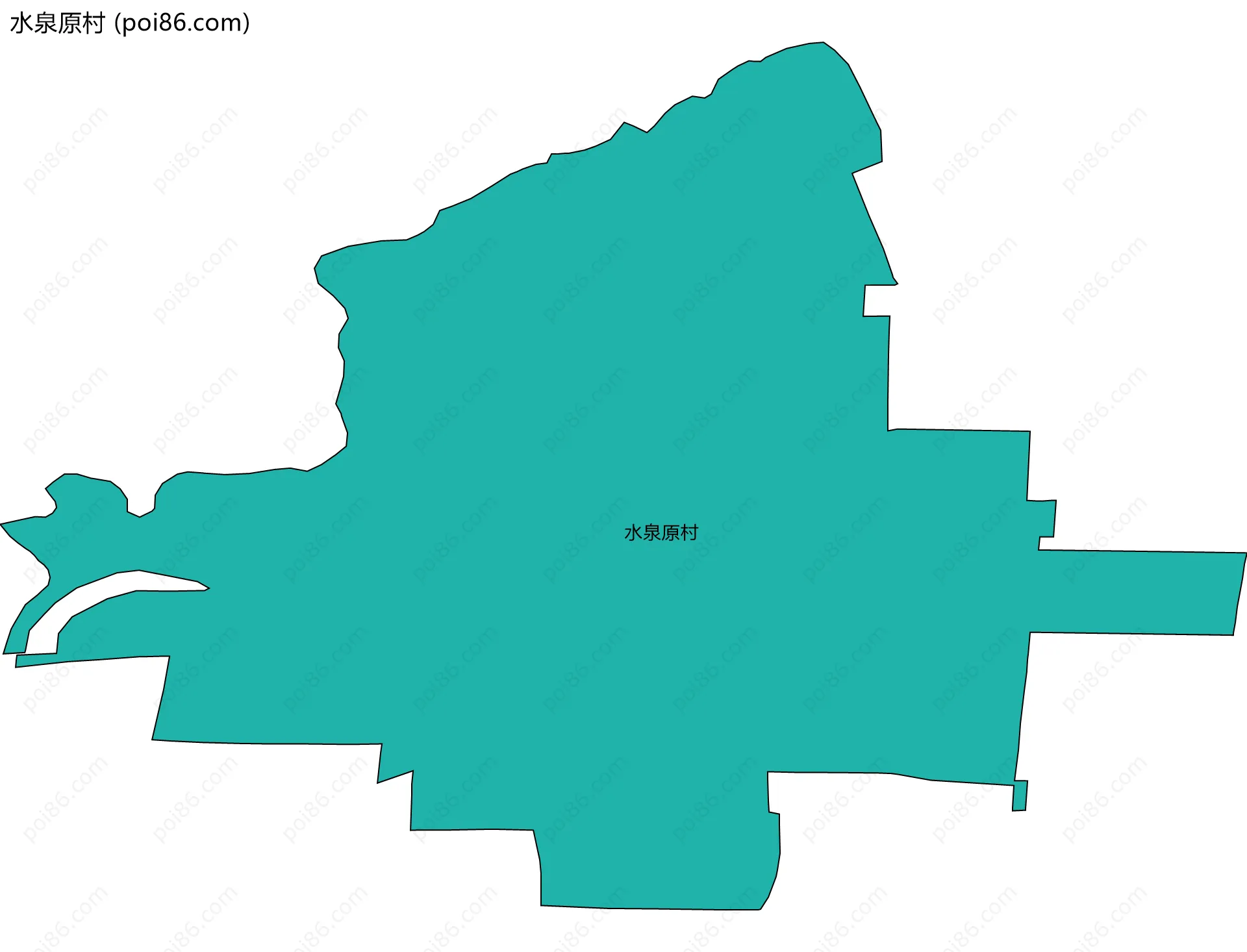 水泉原村边界地图