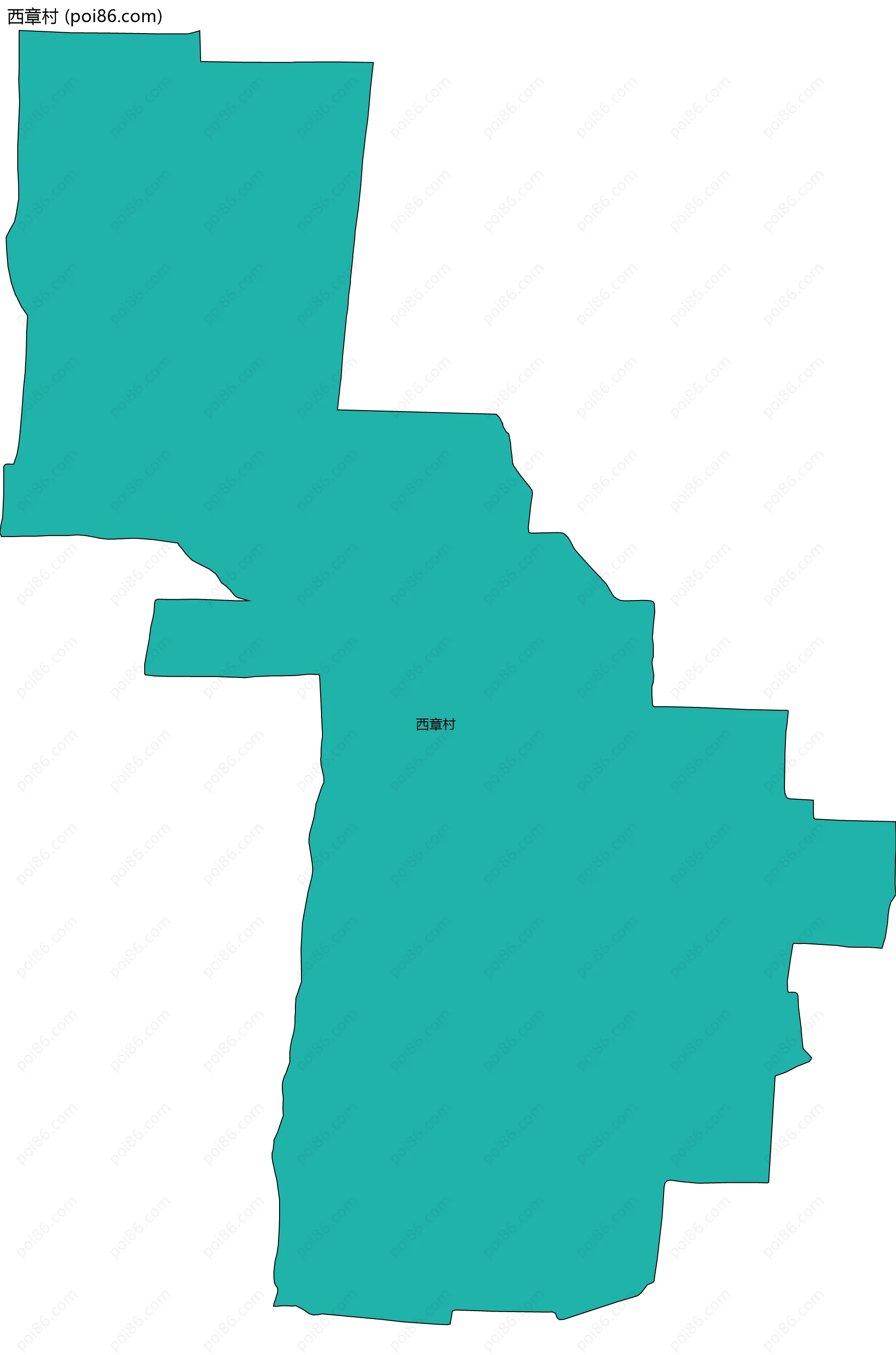 西章村边界地图