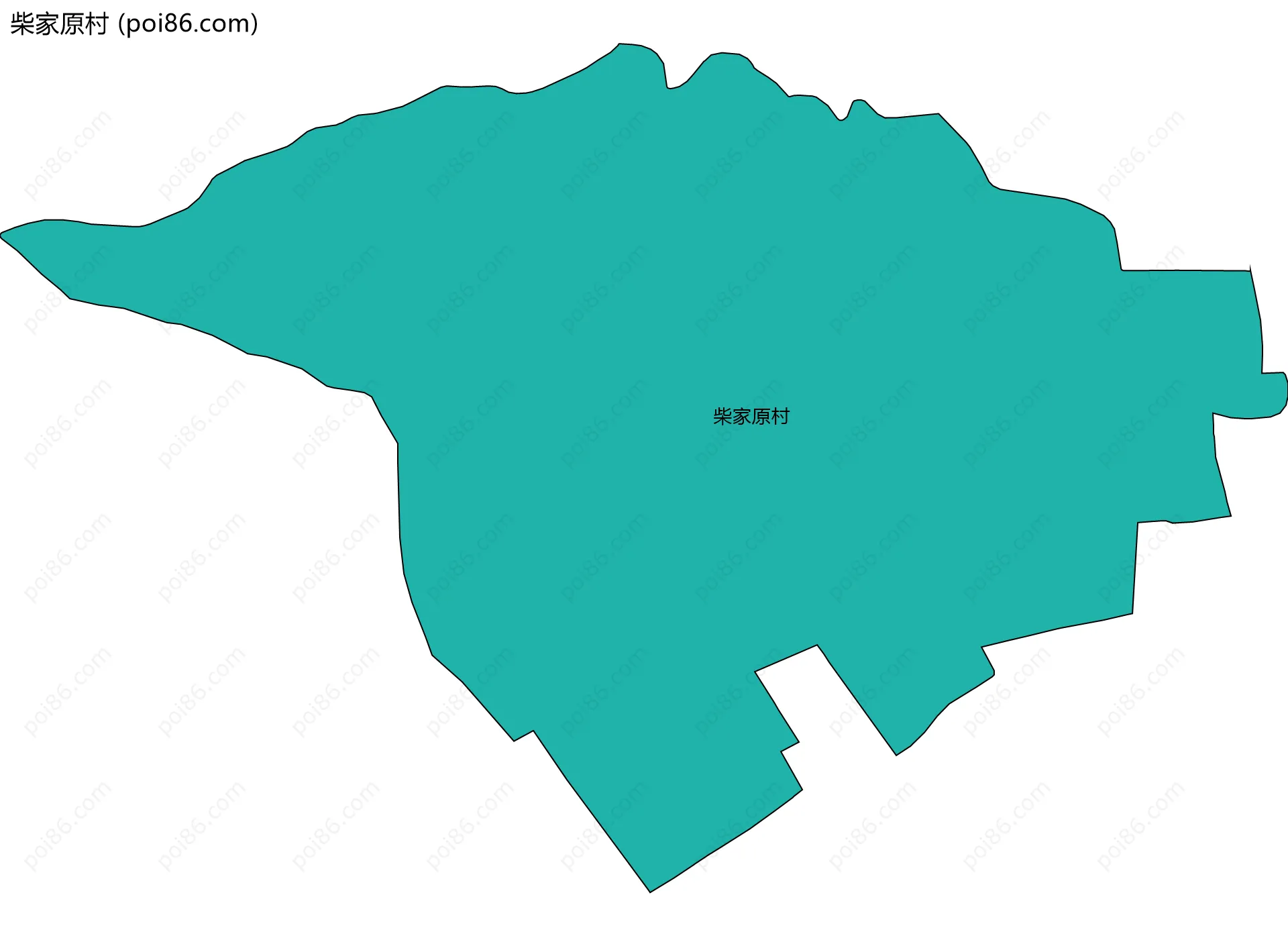 柴家原村边界地图