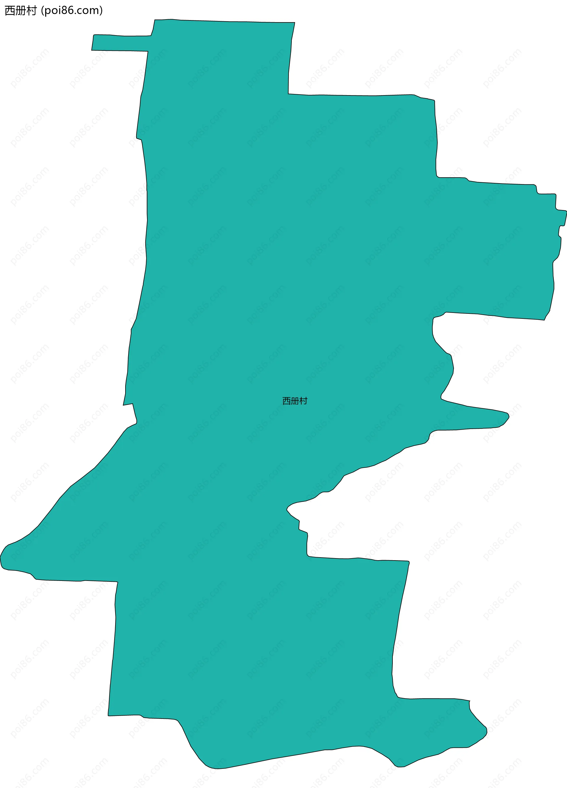 西册村边界地图