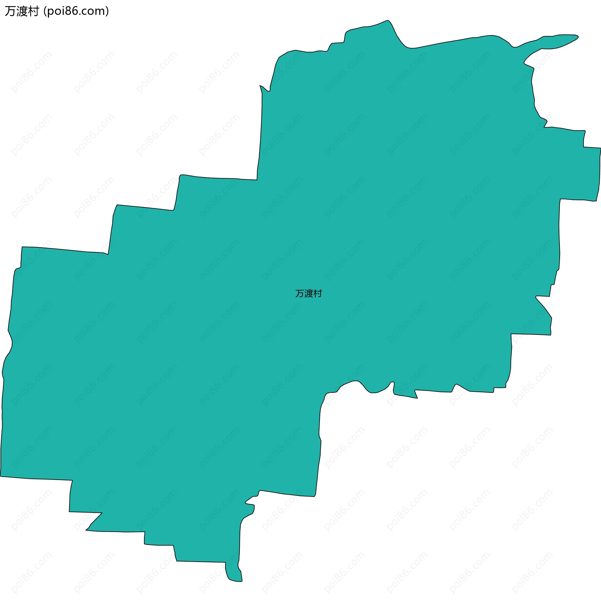 万渡村边界地图