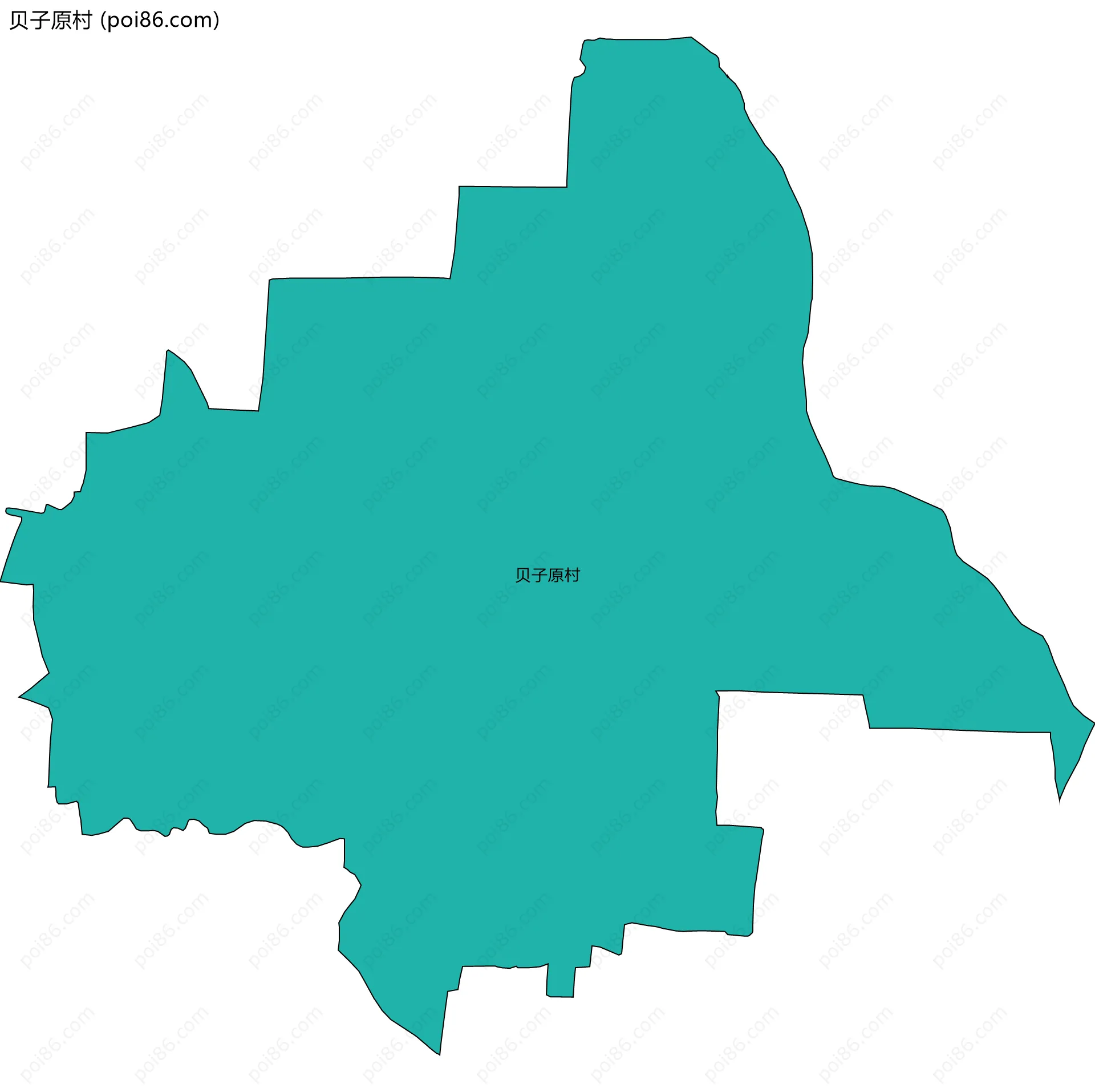 贝子原村边界地图