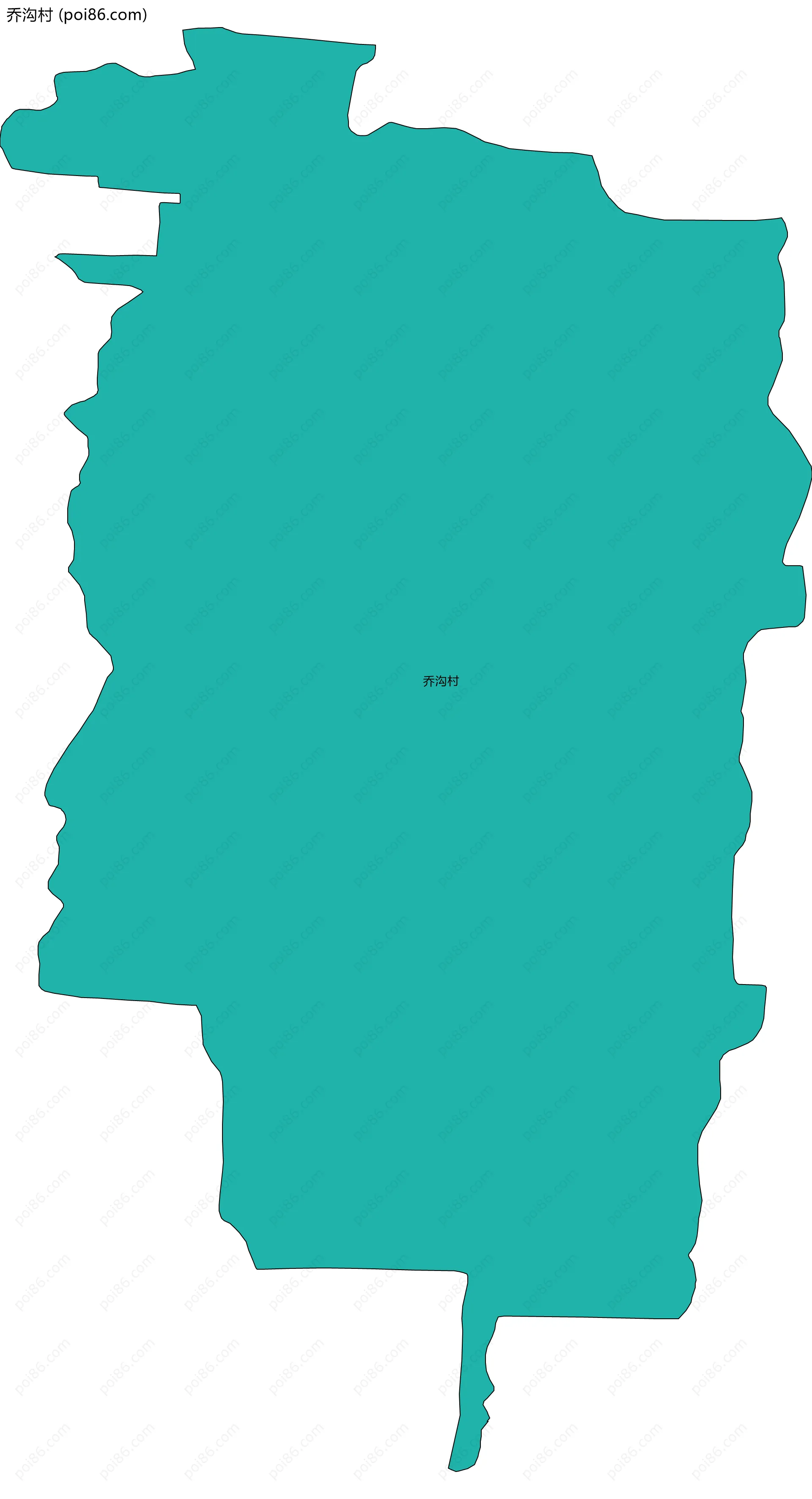 乔沟村边界地图