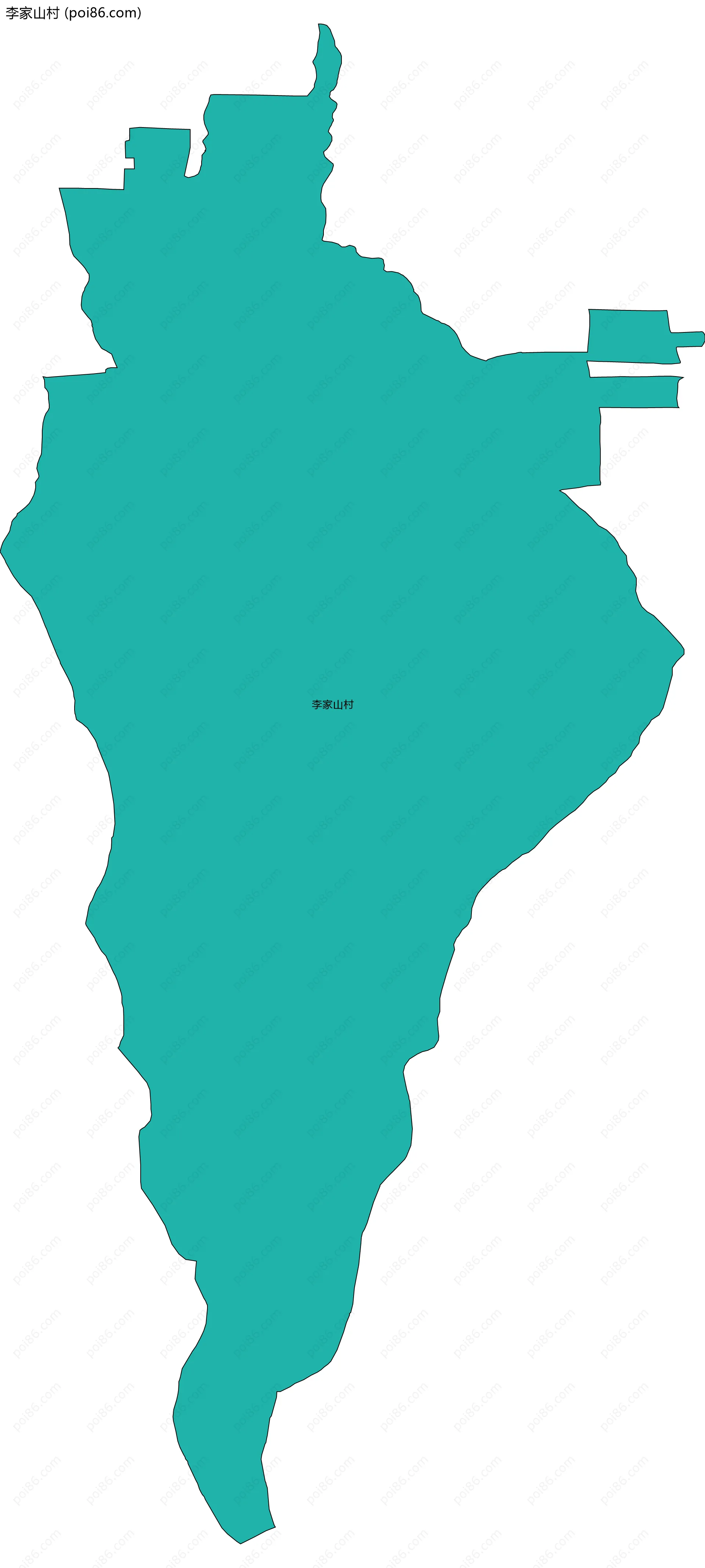 李家山村边界地图