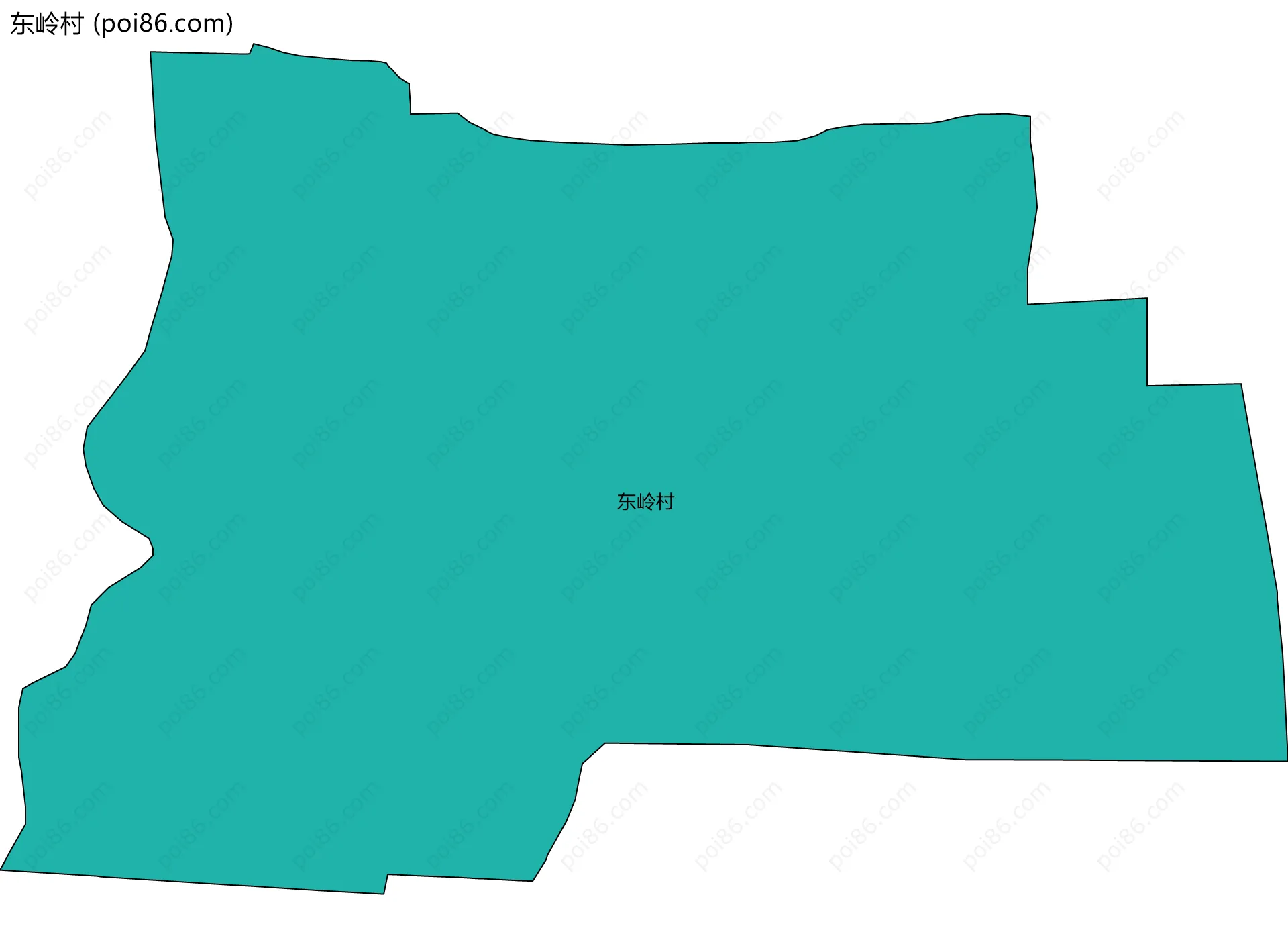东岭村边界地图