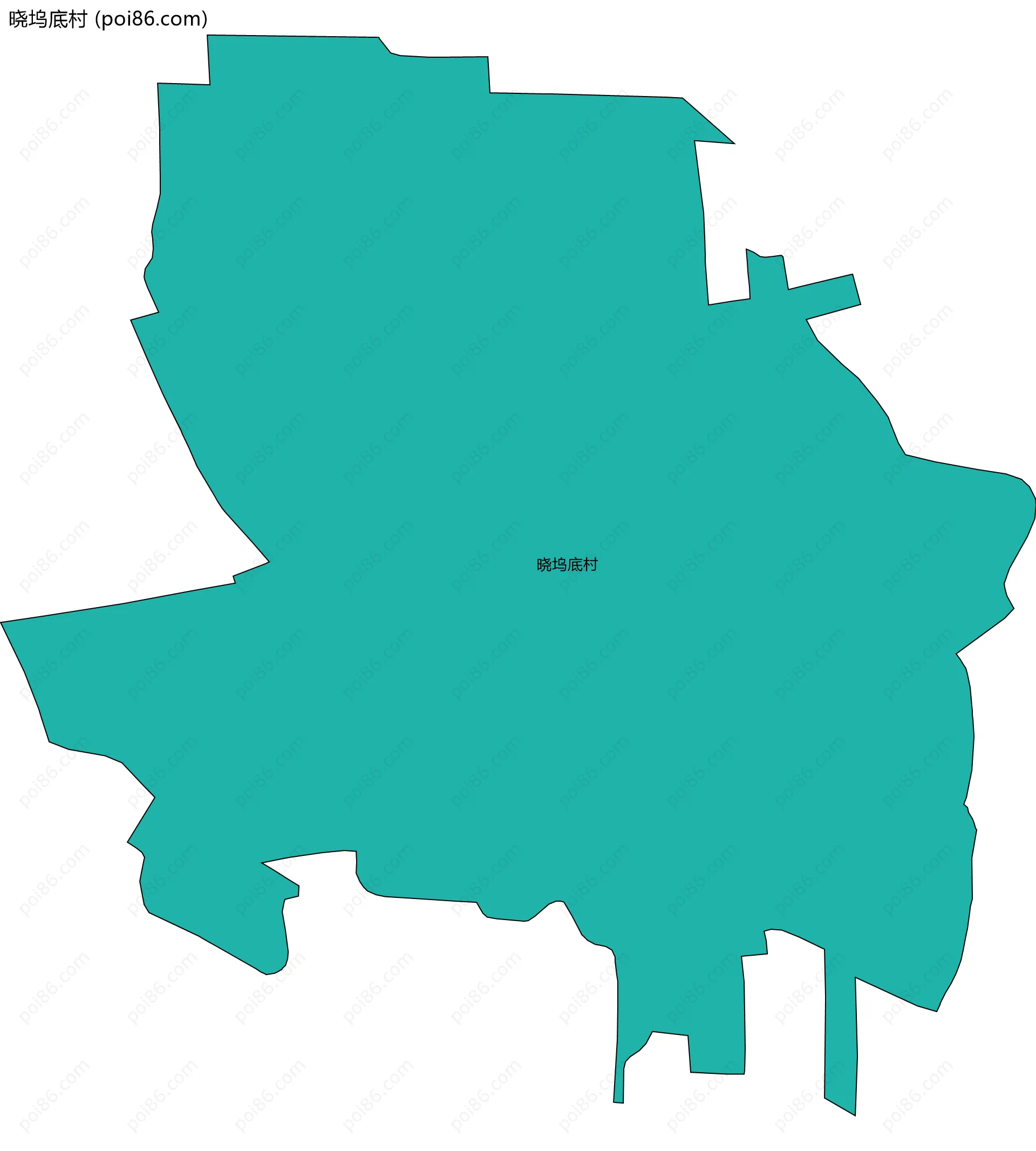 晓坞底村边界地图