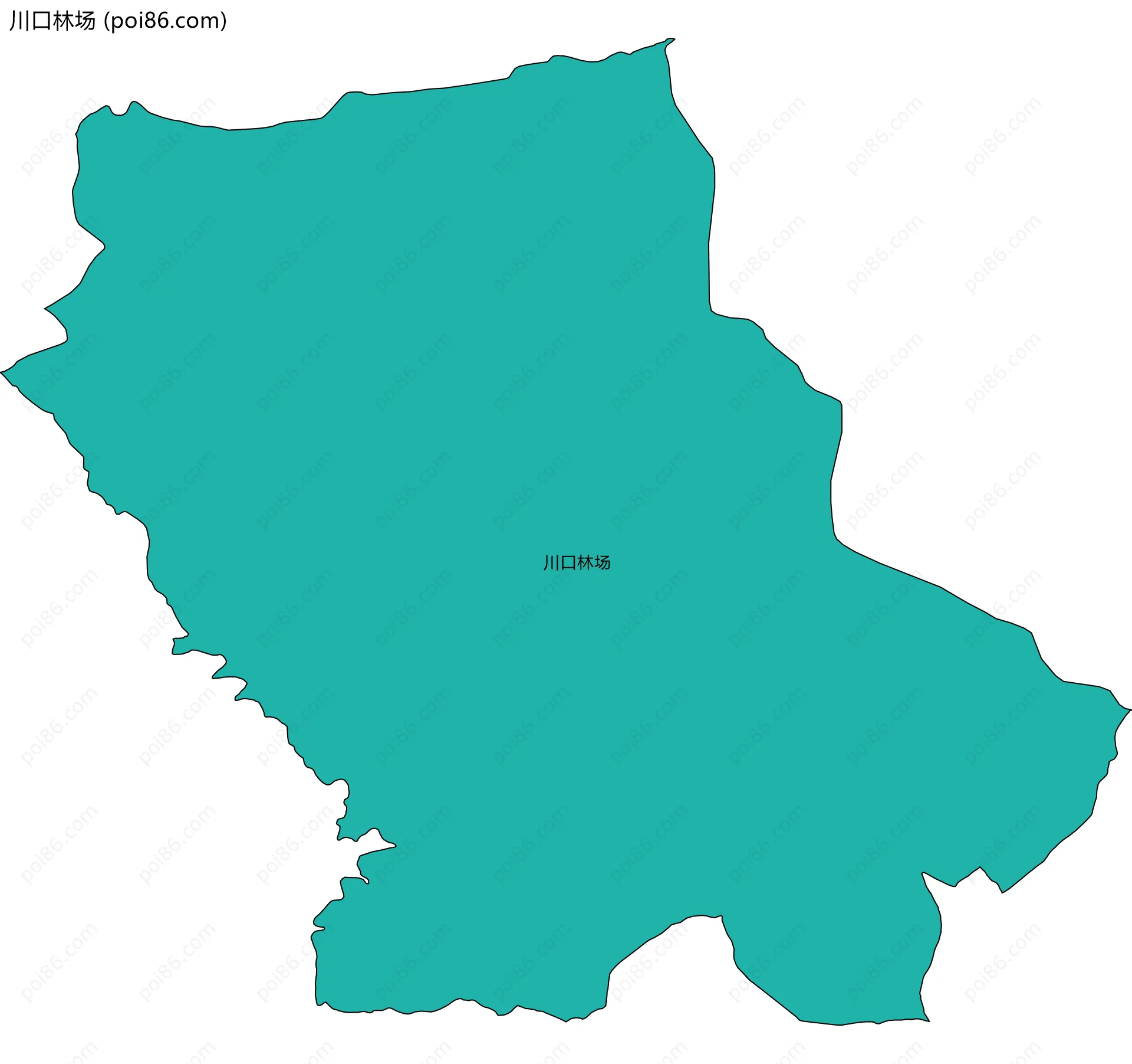 川口林场边界地图