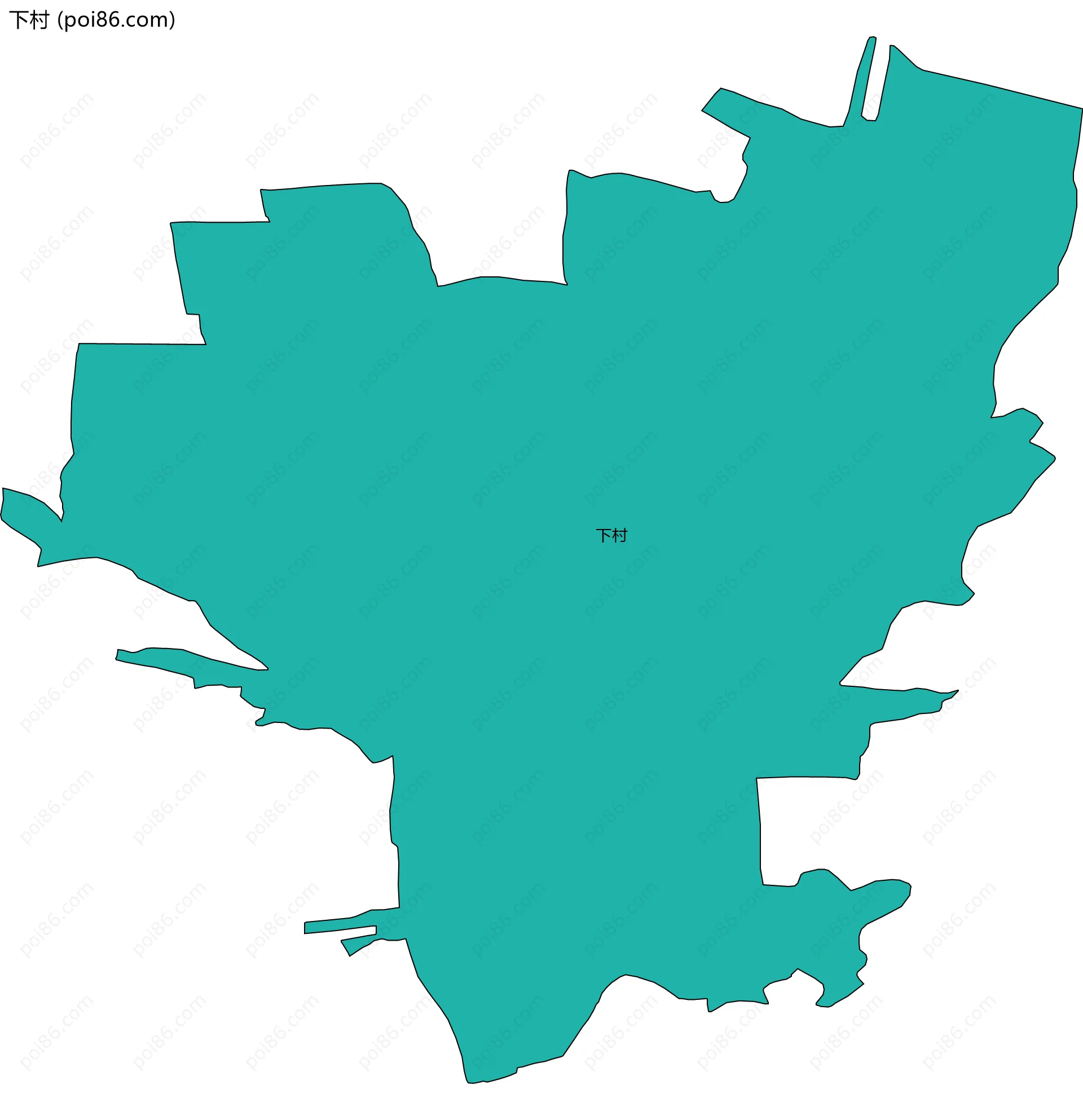 下村边界地图