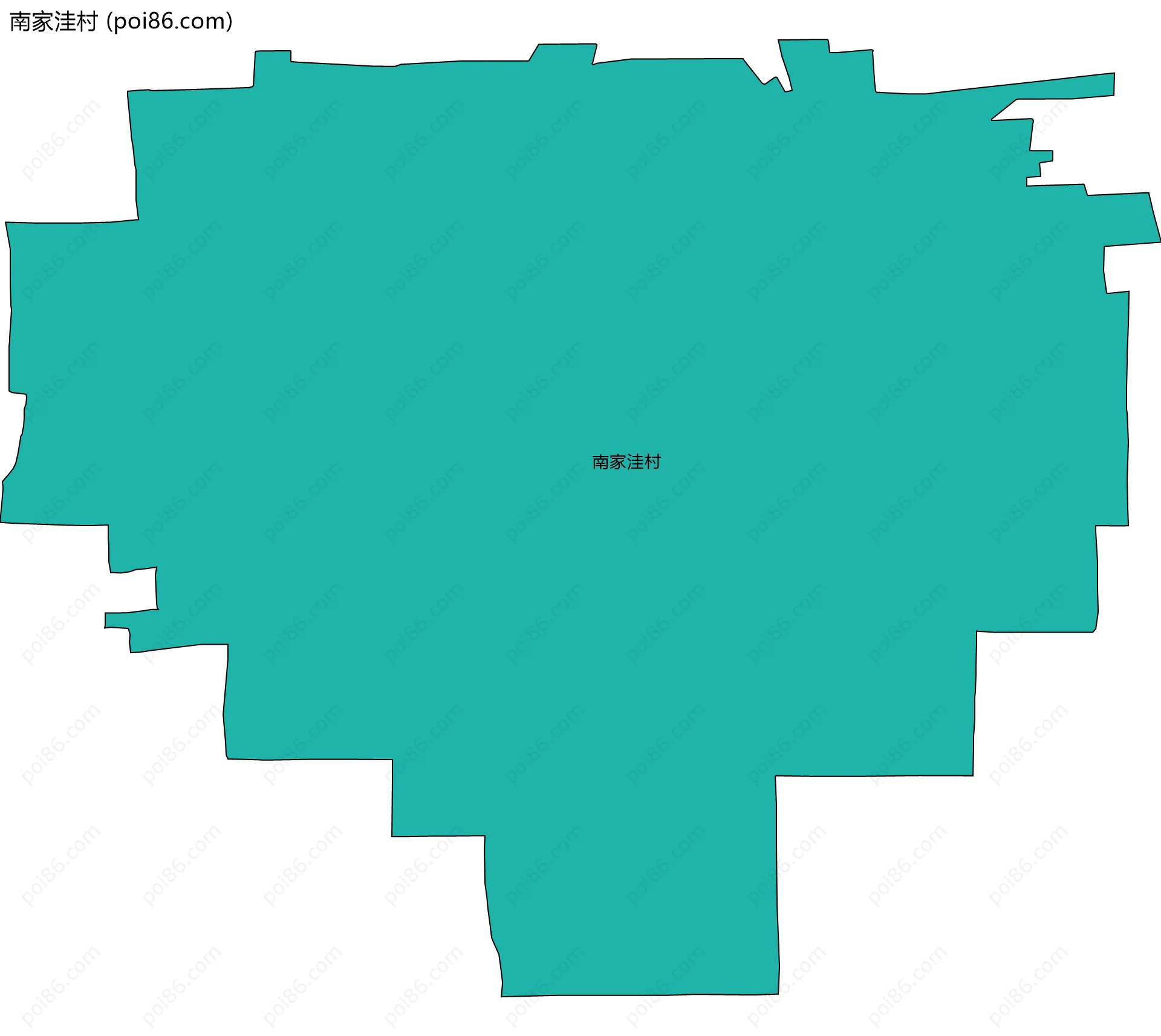 南家洼村边界地图