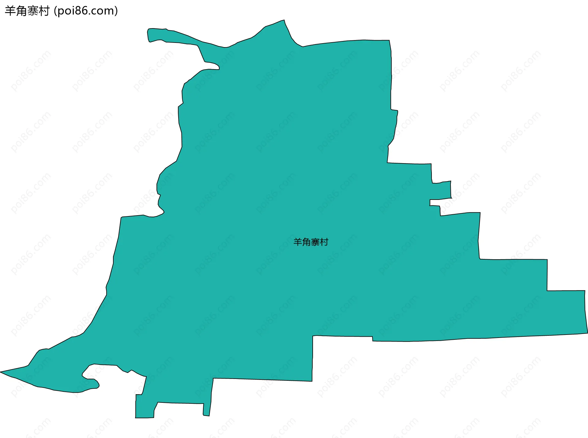 羊角寨村边界地图
