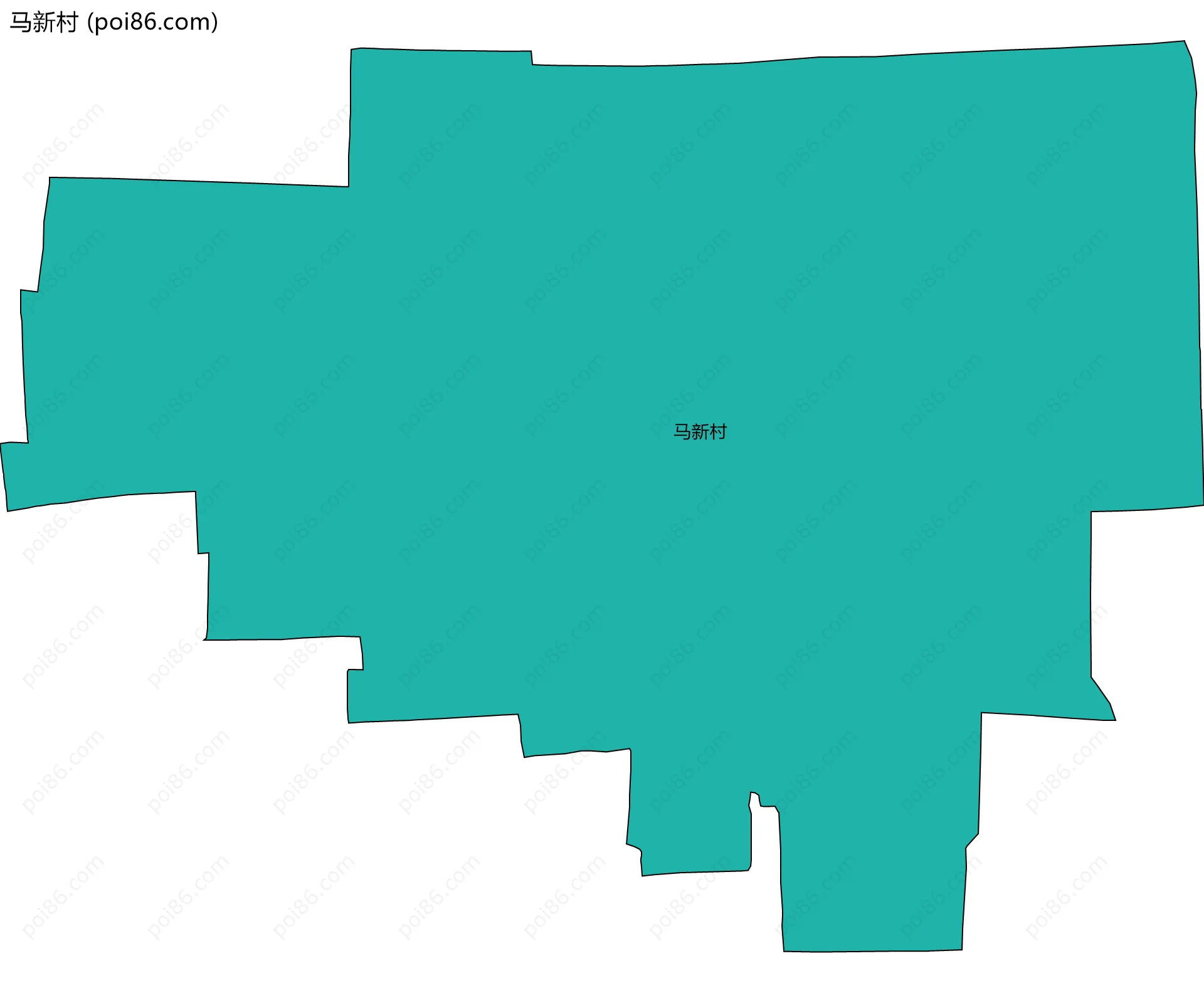 马新村边界地图