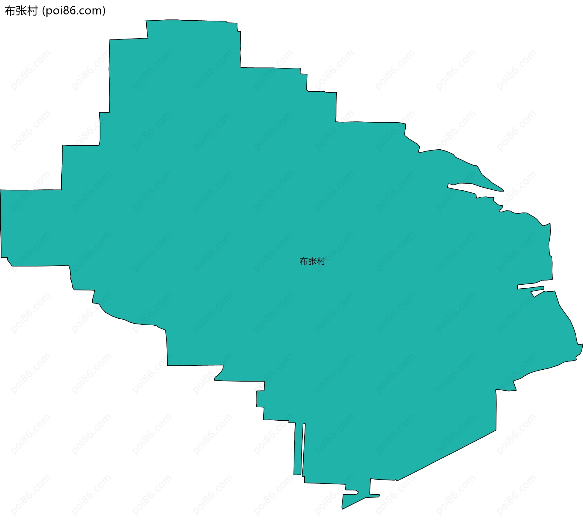 布张村边界地图