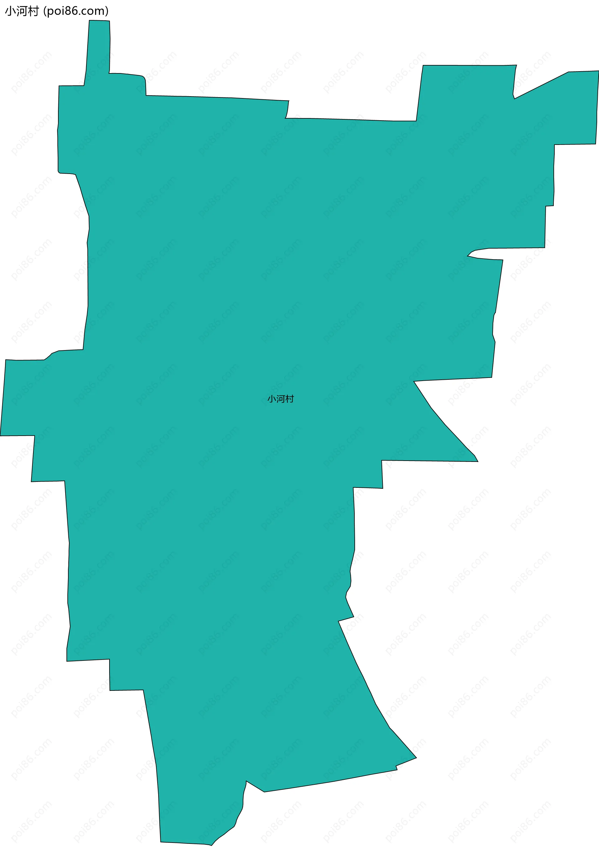 小河村边界地图