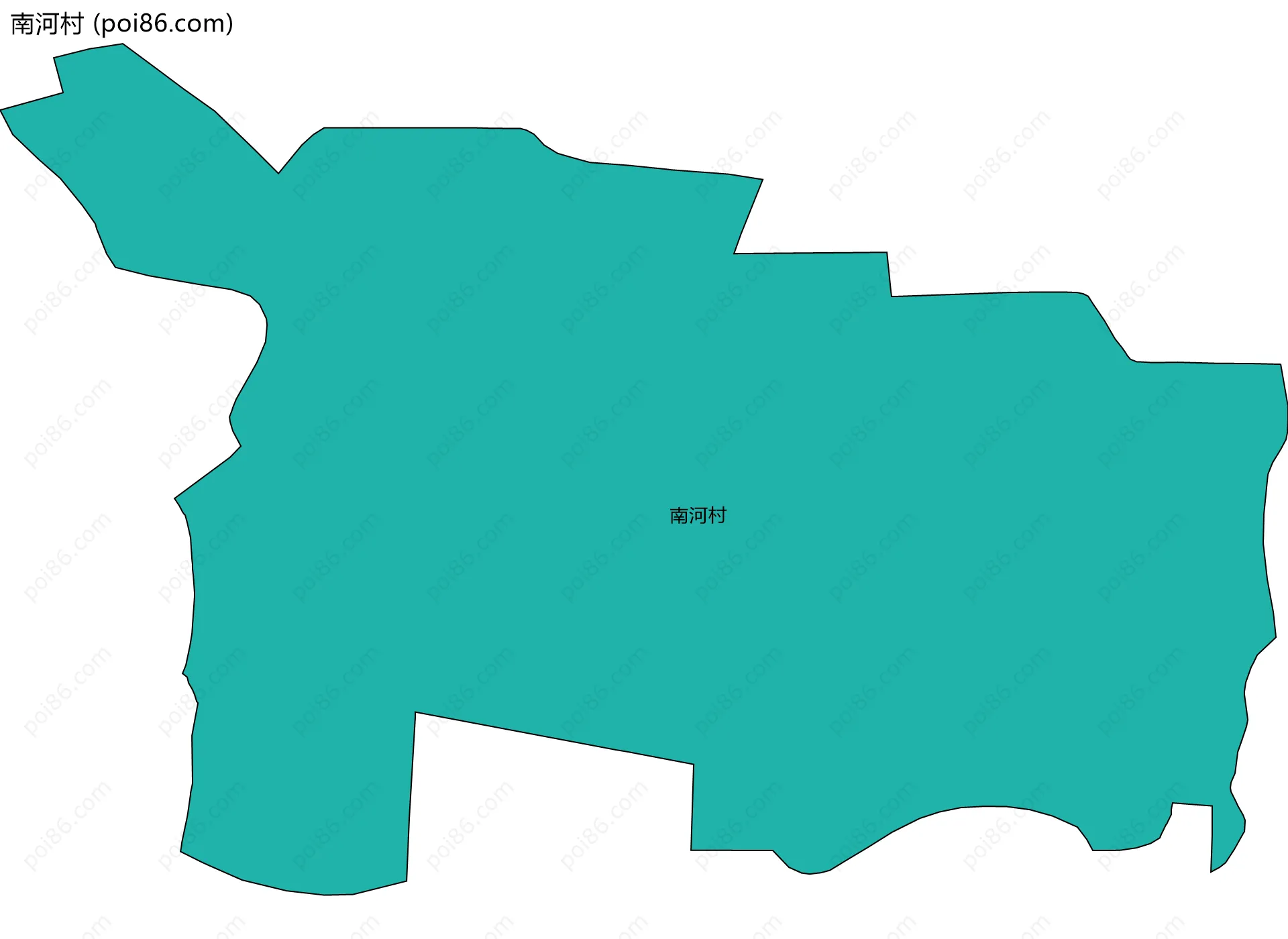 南河村边界地图