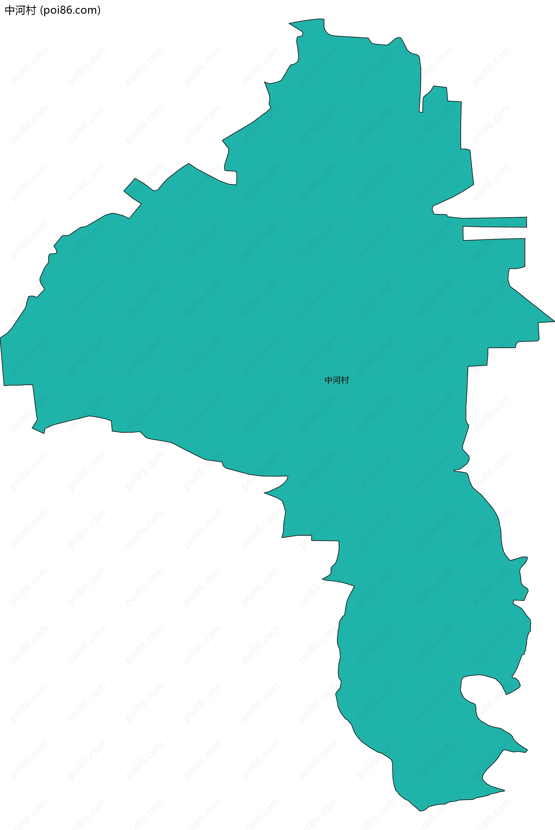 中河村边界地图