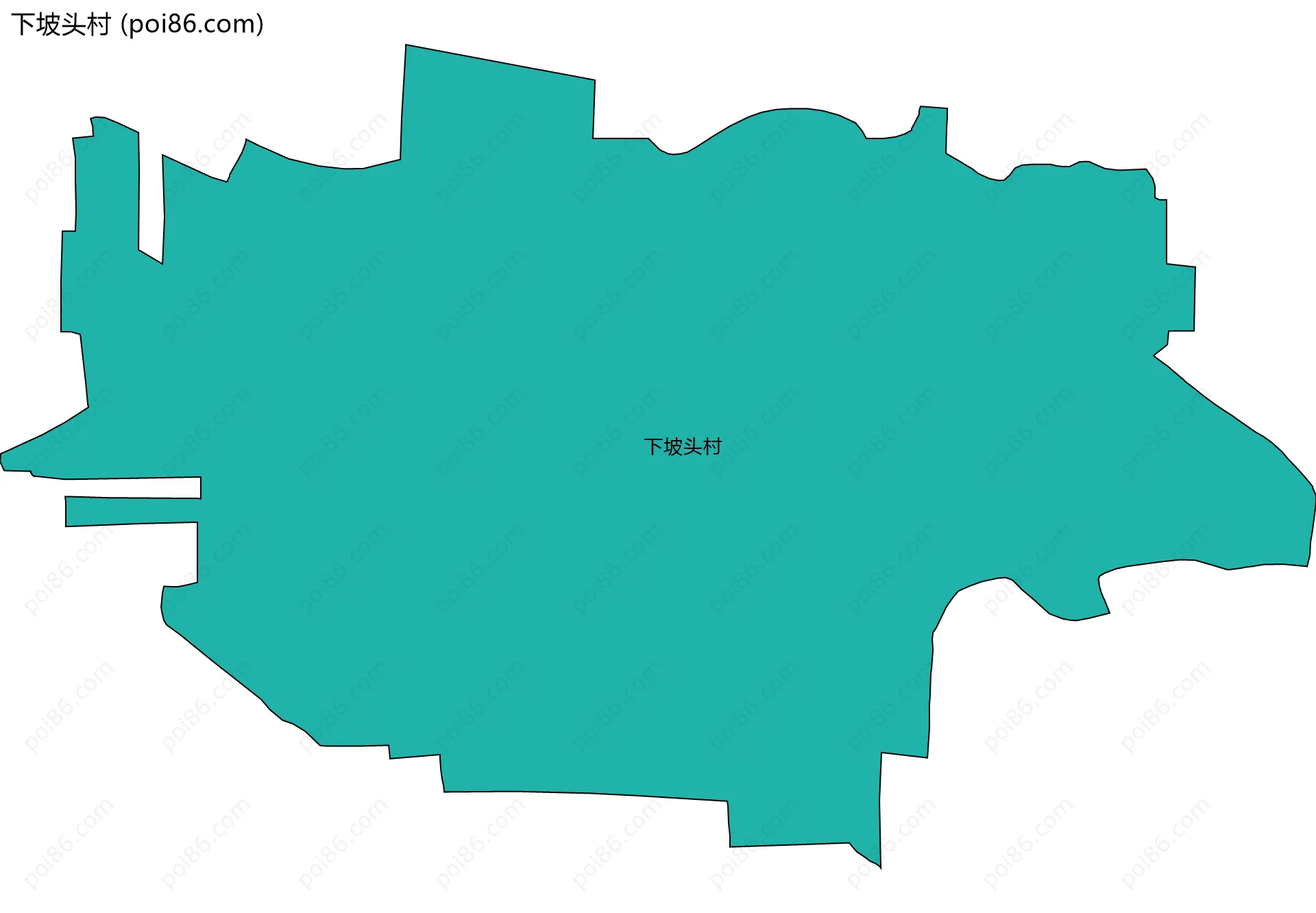 下坡头村边界地图