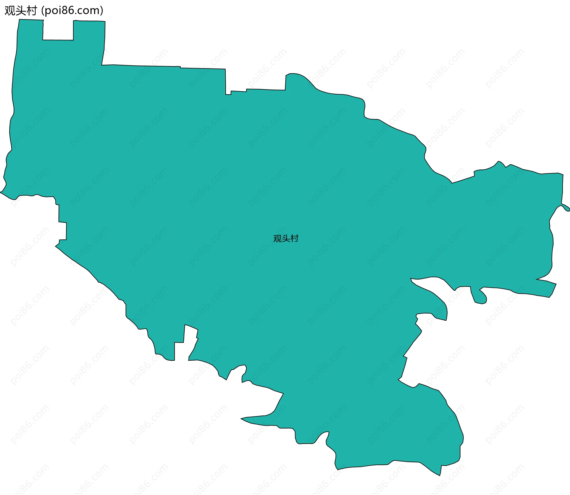 观头村边界地图