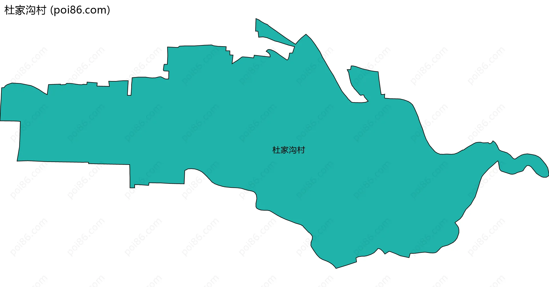 杜家沟村边界地图