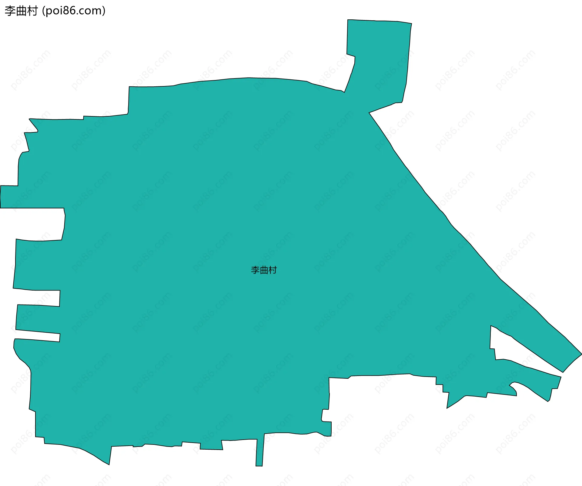 李曲村边界地图