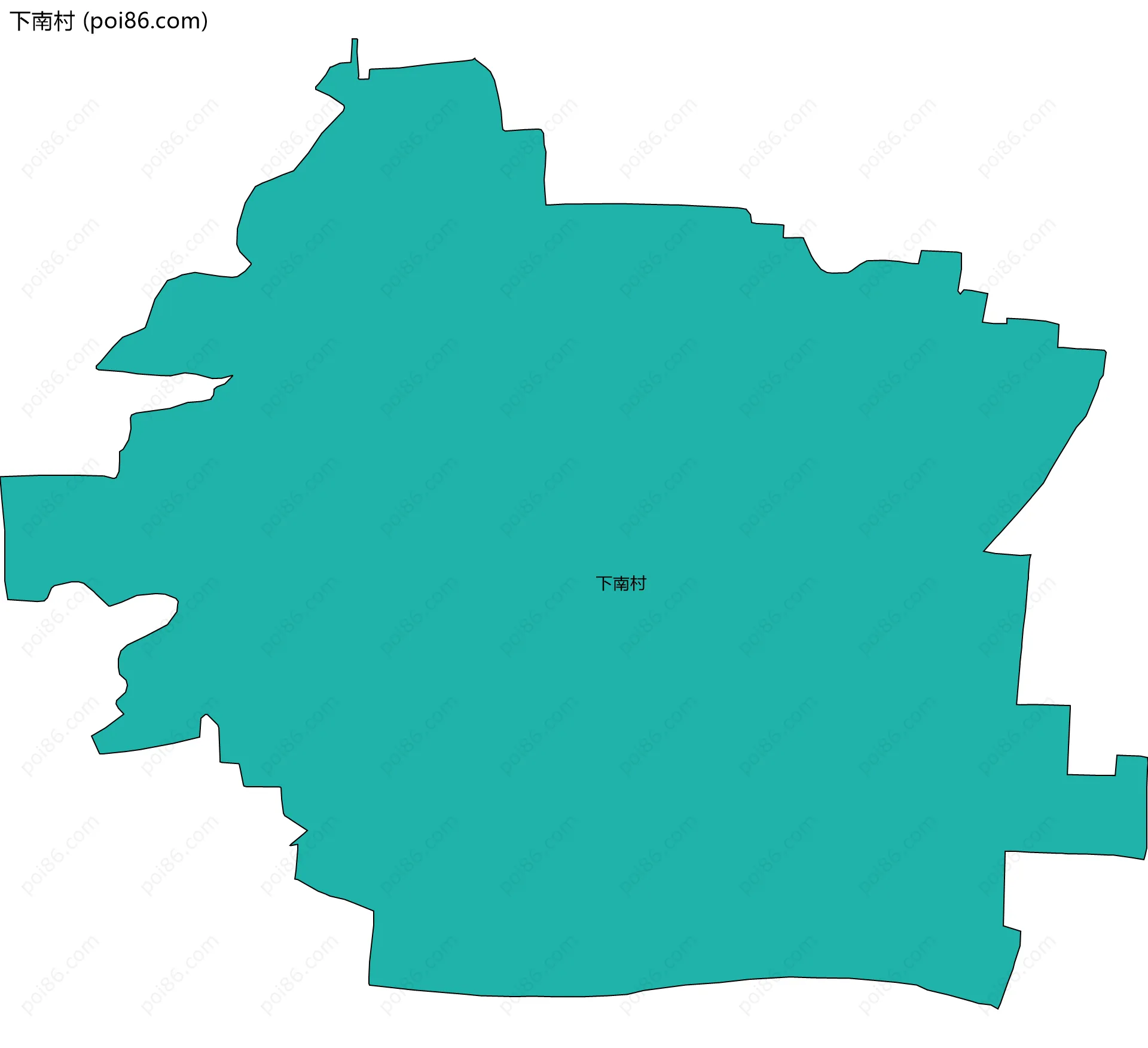 下南村边界地图