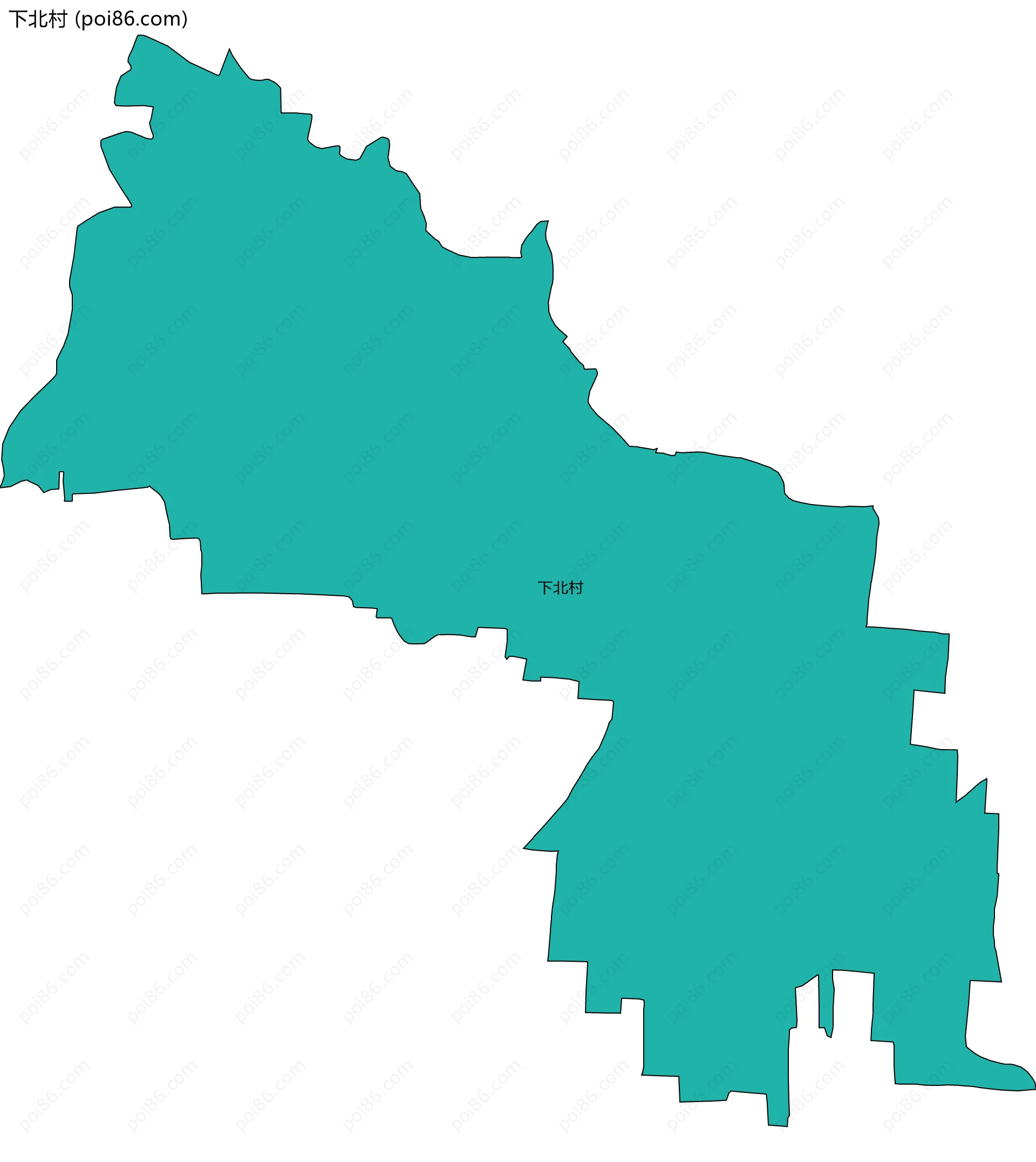 下北村边界地图